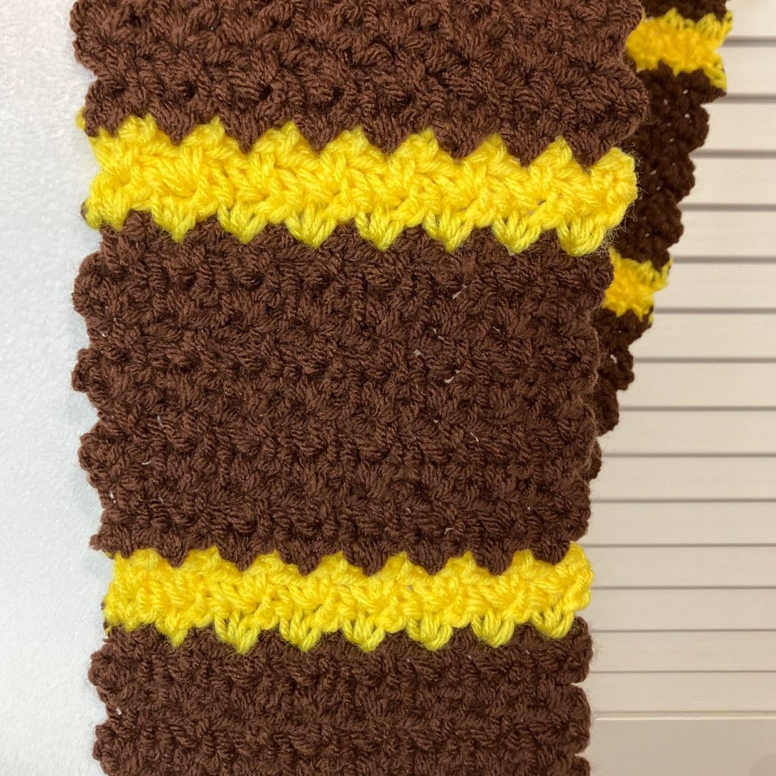 Handmade NWT Handmade Crocheted Multicolor Adult Beanie Scarf 63” Size ONE SIZE - 3 Thumbnail