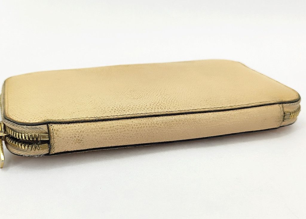 Valextra VALEXTRA full leather brown pebble round zipper wallet Size ONE SIZE - 6 Thumbnail
