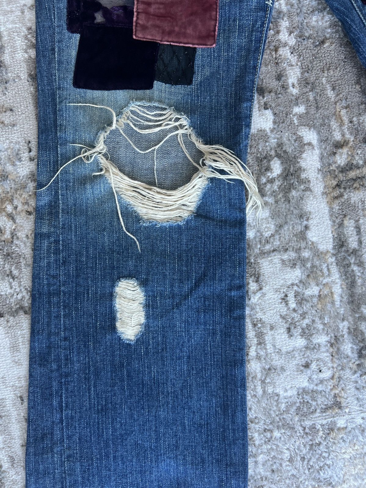 Number (N)ine Number (N)ine AW03 “Touch Me Im Sick” Patchwork Denim Size US 31 - 6 Thumbnail