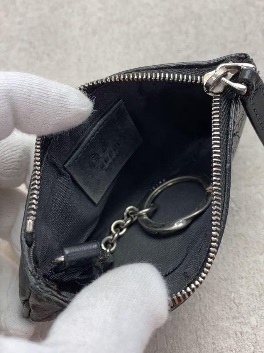 Gucci Gucci Micro Guccissima Leather Coin Case Navy Size ONE SIZE - 4 Thumbnail