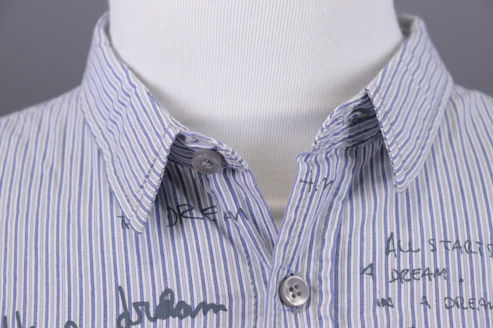 Desigual Desigual Regular Fit Blue Pinstripe Printed Shirt Sz XXL Size US XL / EU 56 / 4 - 5 Thumbnail