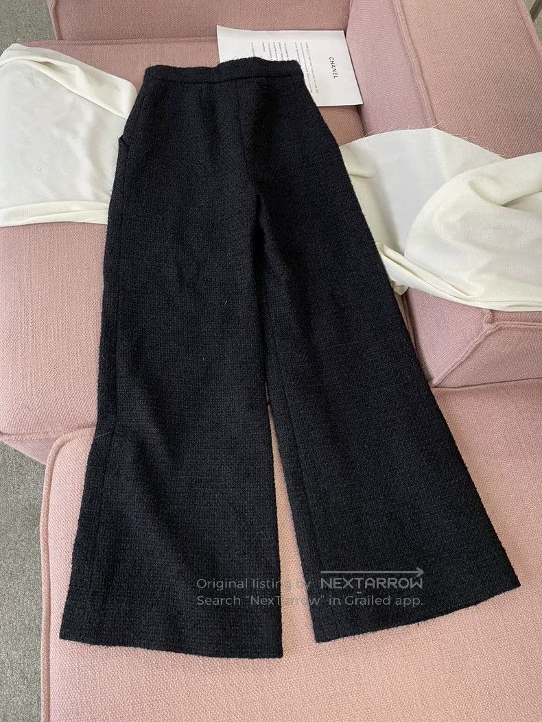 Chanel Chanel Black tweed trousers and casual trousers Size 42" / US 20 - 3 Thumbnail