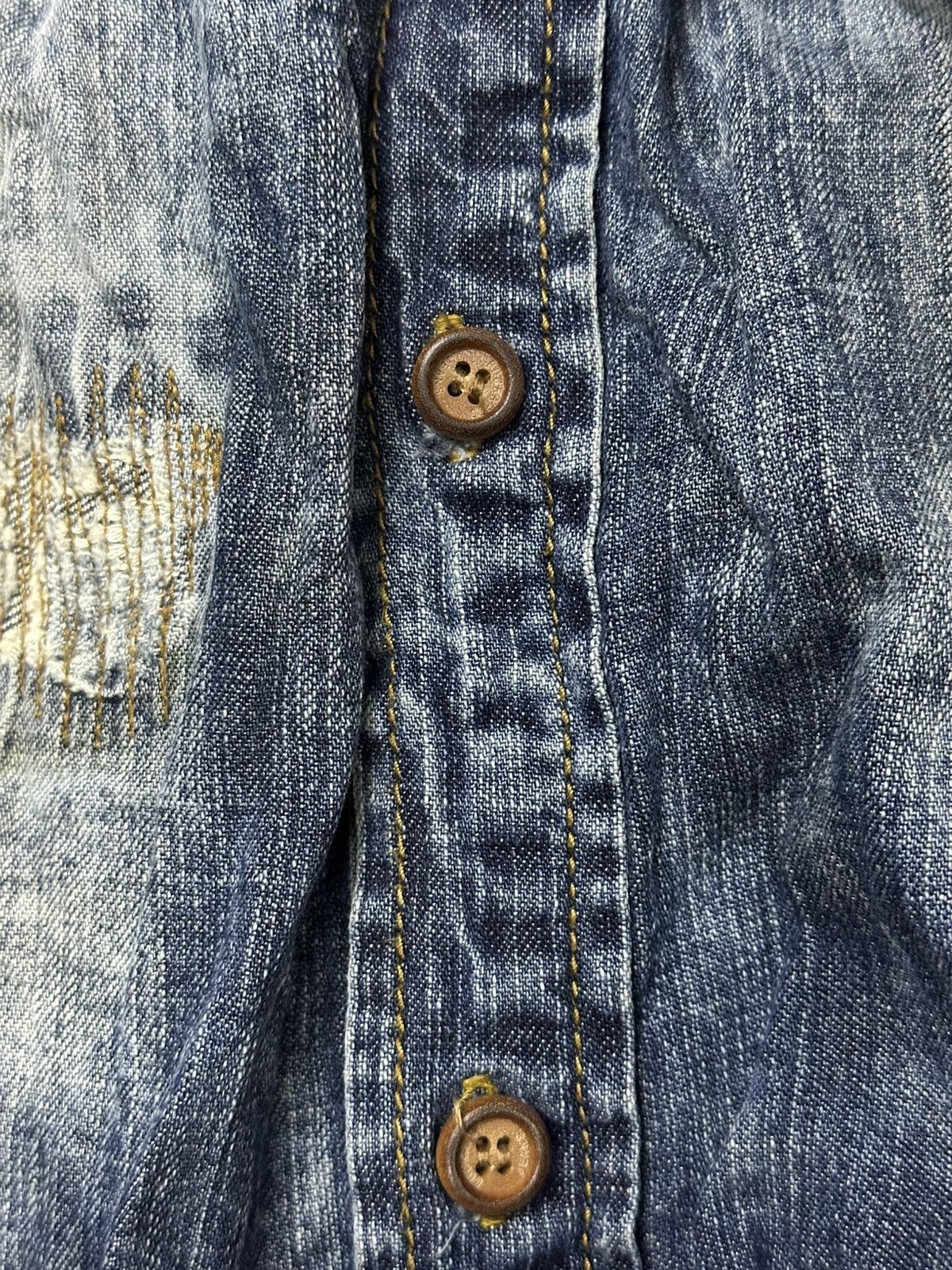 Kapital 00s Distress Style Buckaro Denim Patchwork. Size US L / EU 52-54 / 3 - 17 Thumbnail
