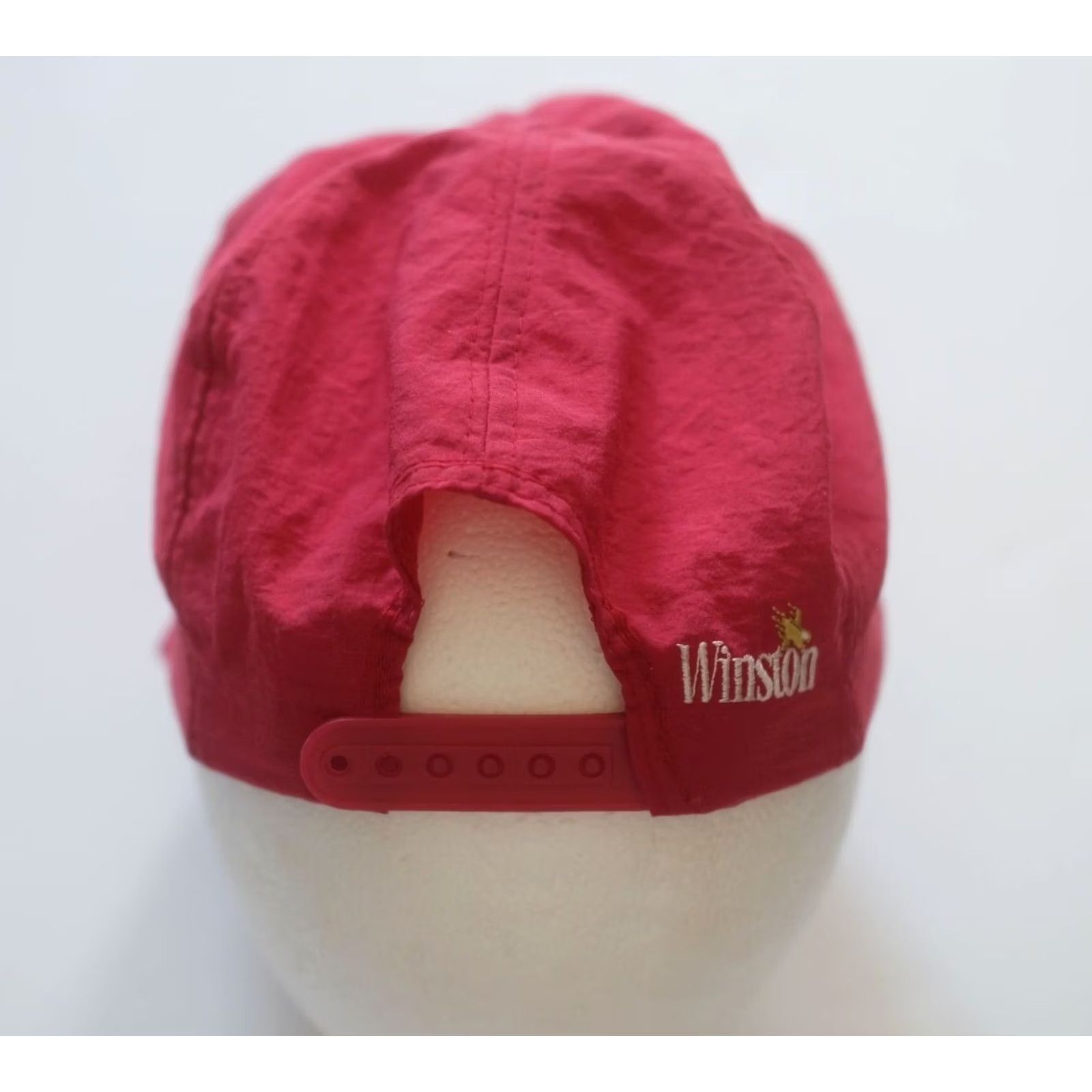 Vintage VINTAGE Winston Cap Hat Nylon Red 90s 80s Promo The Wrap Adjustable One Size Men Mens Snapback Cap Size ONE SIZE - 6 Thumbnail