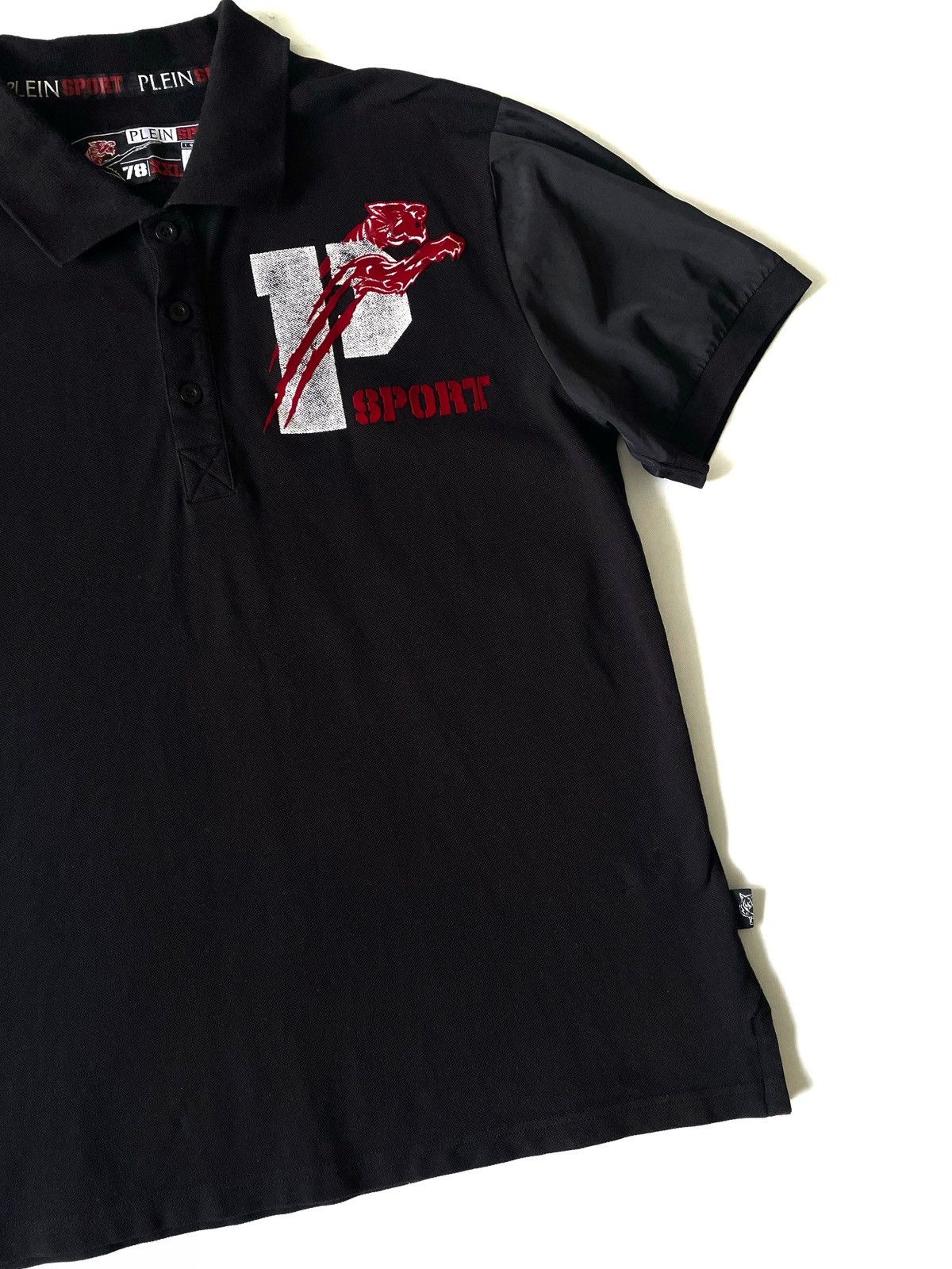 Philipp Plein Philipp Plein Sport Black Polo Size XXL Big Logo Luxury Size US XL / EU 56 / 4 - 2 Thumbnail