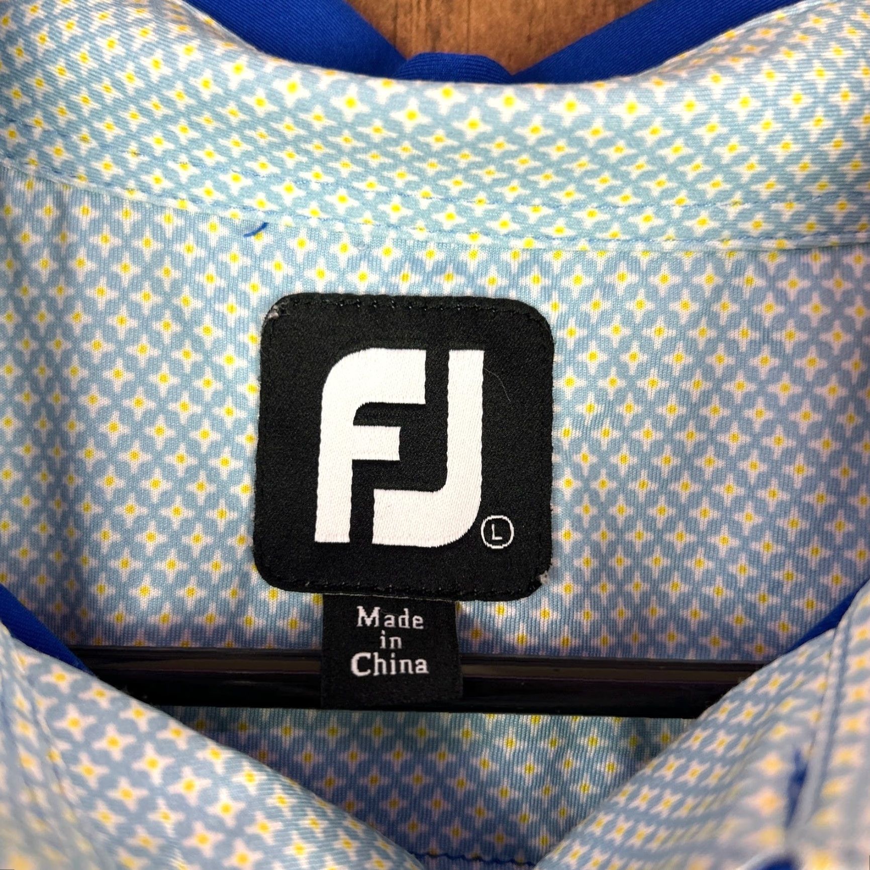 Footjoy FootJoy Mens Polo Shirt Blue Golf Athleisure Quick Dry Stretch Large Regular Short Sleeve Button-Down Collared Shirt Size US L / EU 52-54 / 3 - 4 Thumbnail