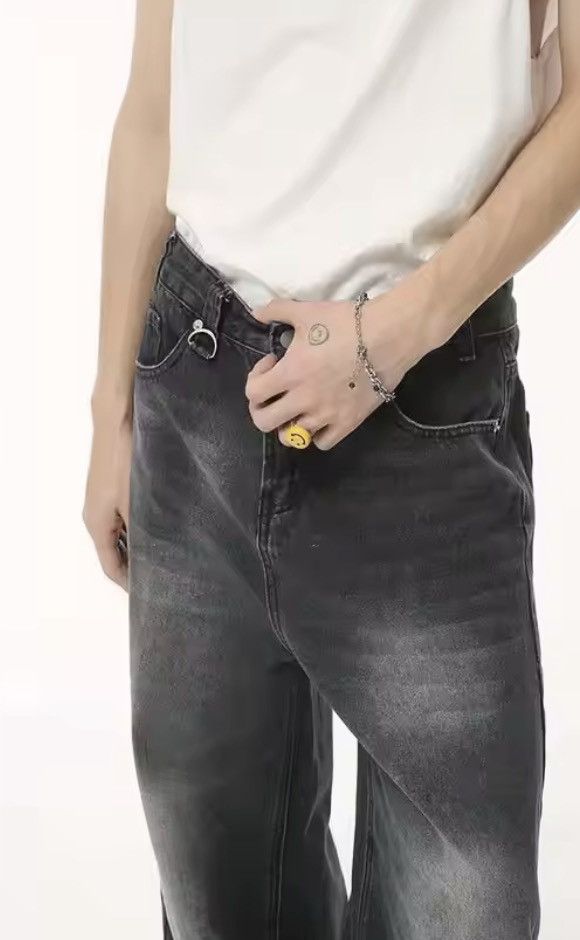 Japanese Brand baggy black wide leg jeans y2k/200s Size US 29 - 7 Thumbnail