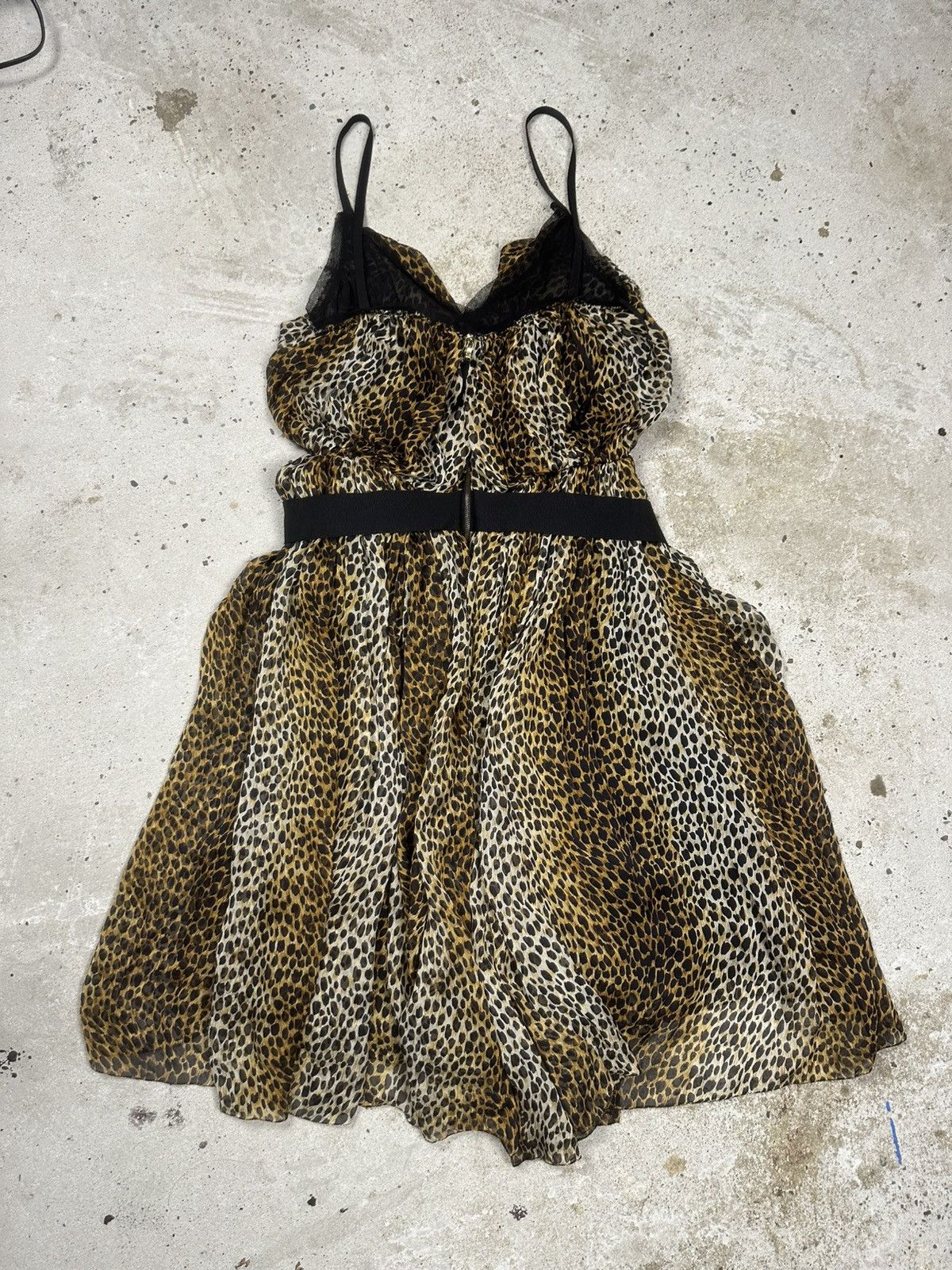 Dolce & Gabbana Dolce & Gabbana Leopard Silk Chiffon Cami Dress Brown Black Size S / US 4 / IT 40 - 2 Thumbnail