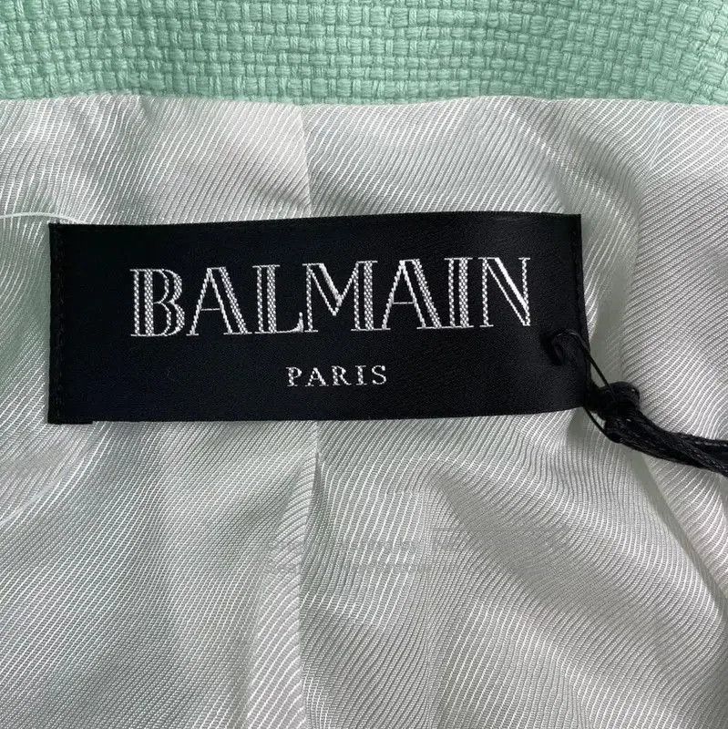 Balmain Balmain Mint Green Cotton Women's Jacket . Size S / US 4 / IT 40 - 6 Thumbnail
