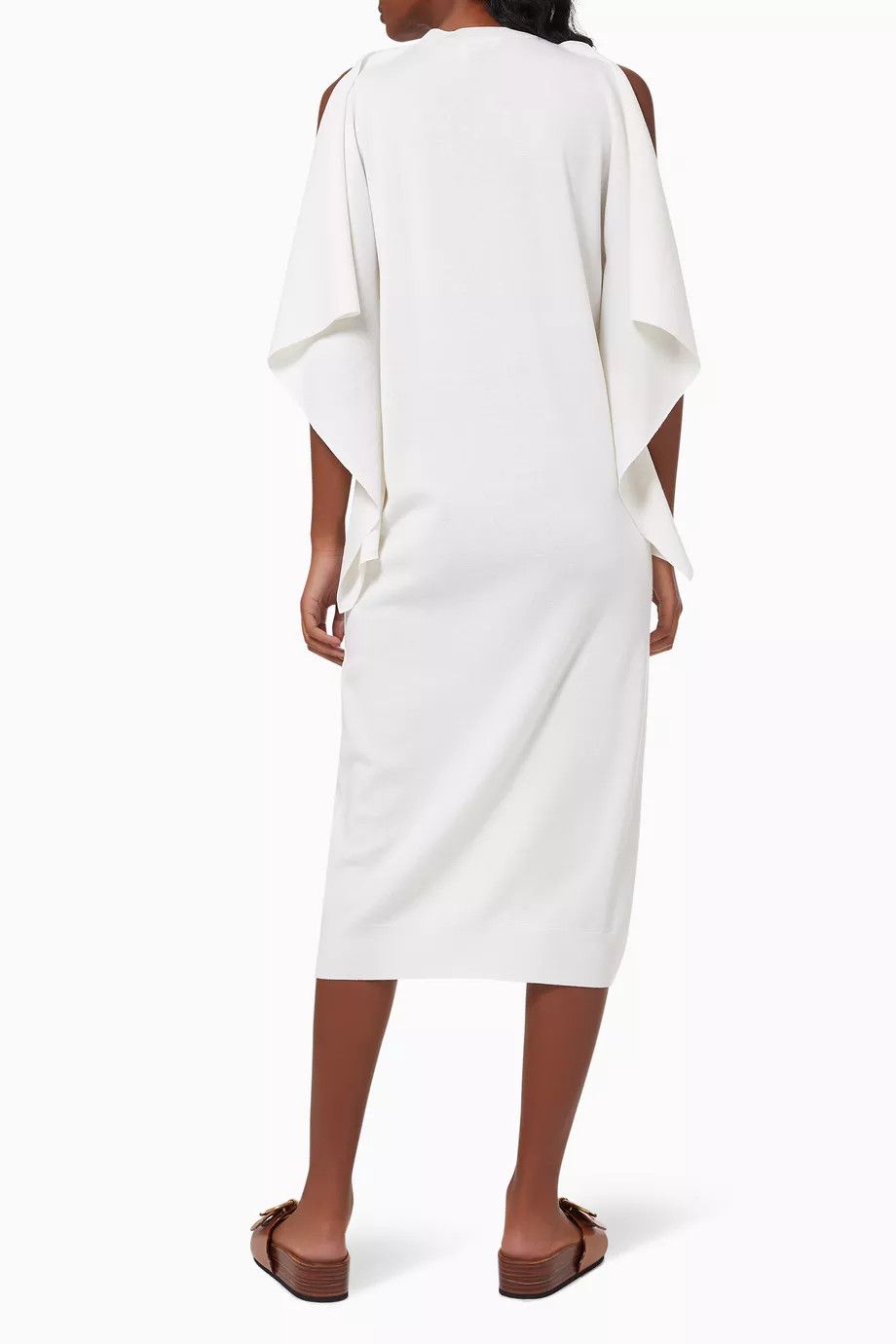Chloe o1y0825 Sleeveless Midi Dress in White Size XS / US 0-2 / IT 36-38 - 3 Thumbnail