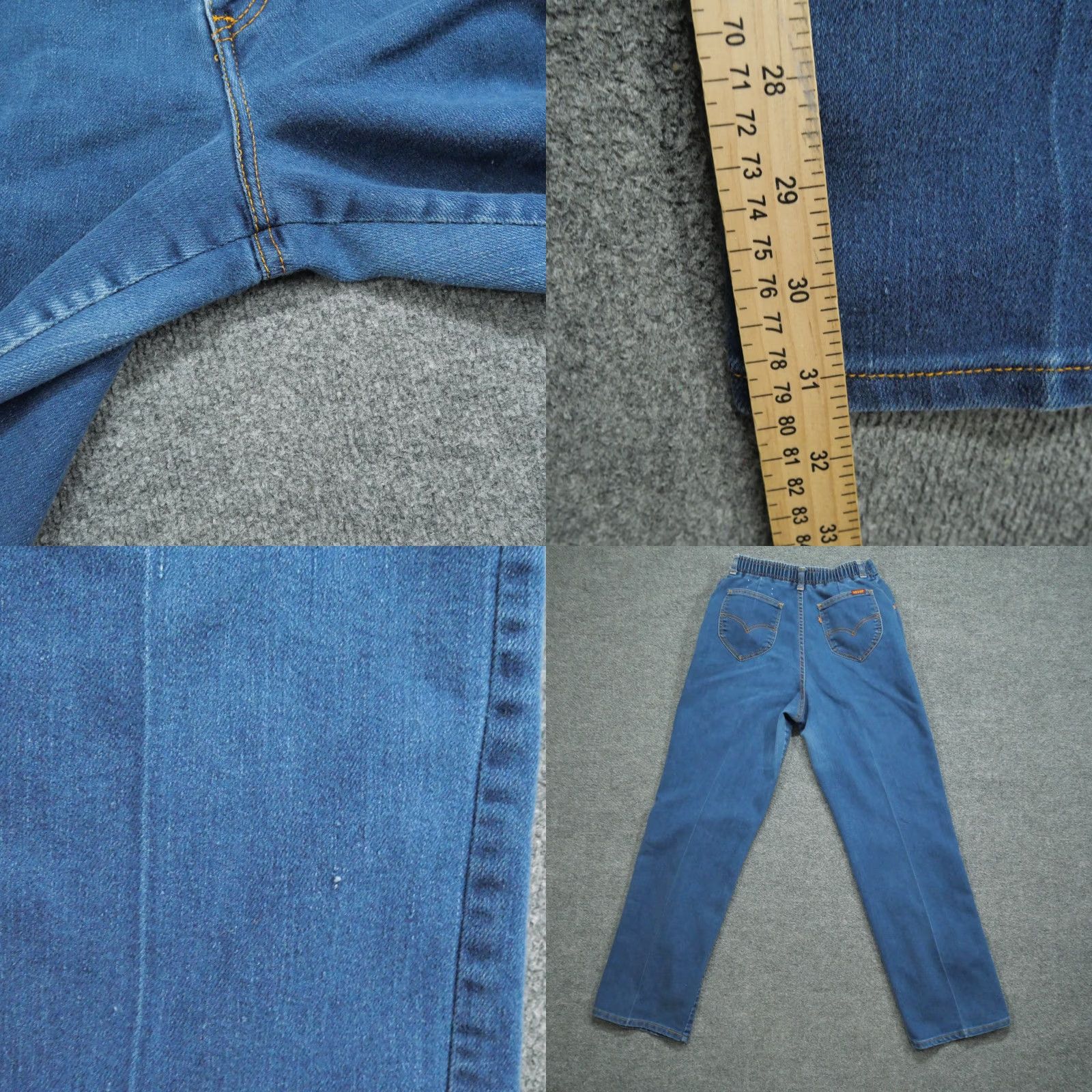 Levi's VINTAGE Levi's Jeans Womens 29x32 Blue Denim Pants Stretch Waist High Rise 80s Jeans Women Size 29" - 8 Thumbnail