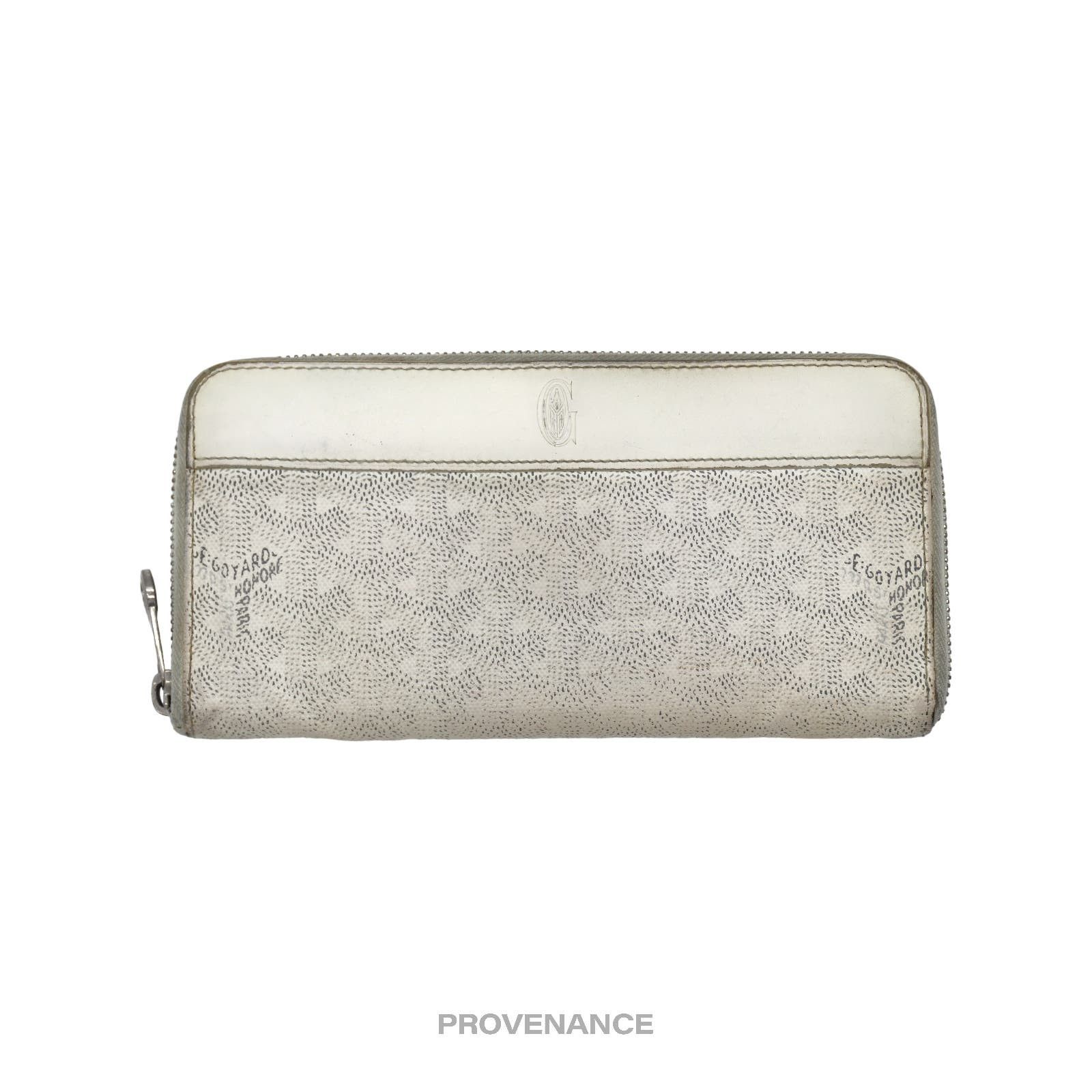 image of Goyard Matignon Zipped Wallet - White Goyardine, Women's