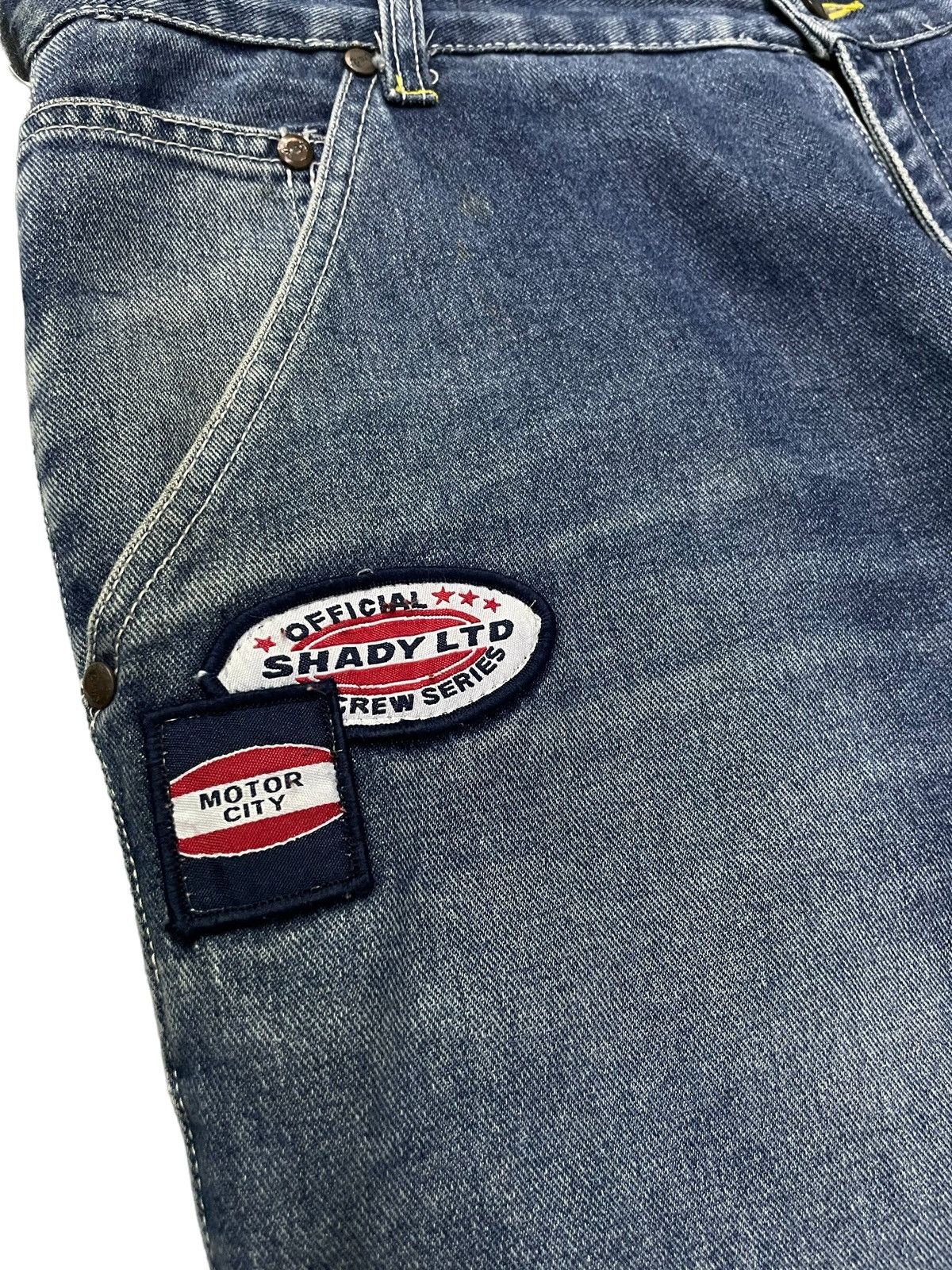 Eminem × JNCO Vintage Eminem Shady Ltd Patched Rap Baggy Massive Jeans Size US 34 / EU 50 - 11 Thumbnail