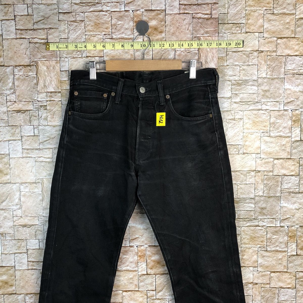 Levi's Levis super Black Denim ripped Pants #7574 Size US 29 - 2 Thumbnail