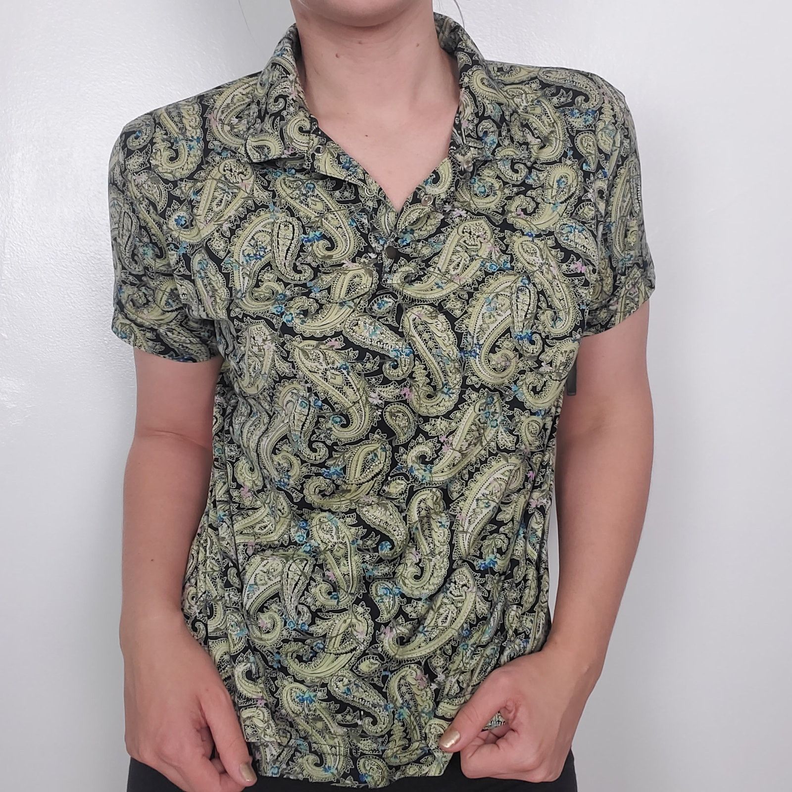 Other Tail Paisley Polo T-Shirt Athleisure Flower Top Medium Size M / US 6-8 / IT 42-44 - 3 Thumbnail