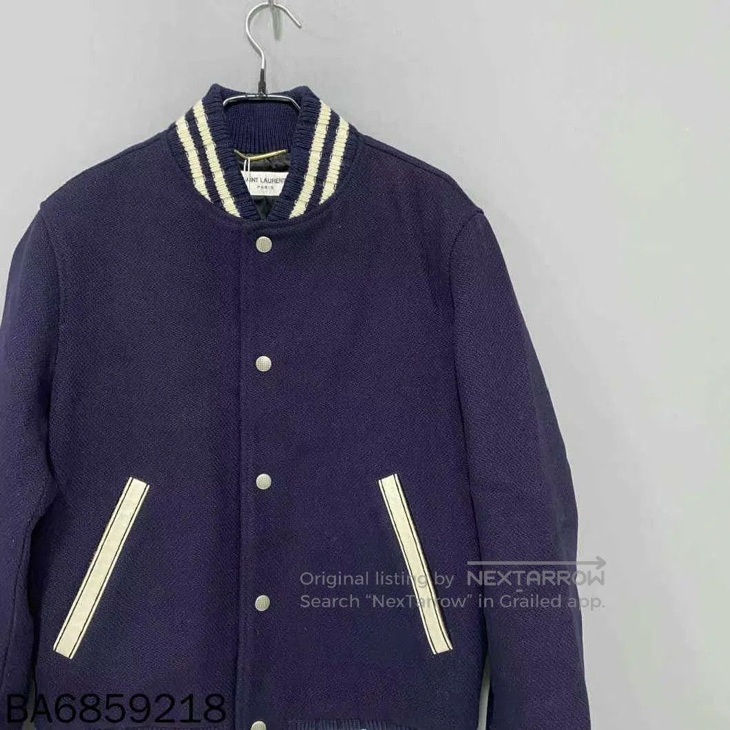 Saint Laurent Paris saint laurent paris baseball jacket in navy. Size US S / EU 44-46 / 1 - 2 Thumbnail