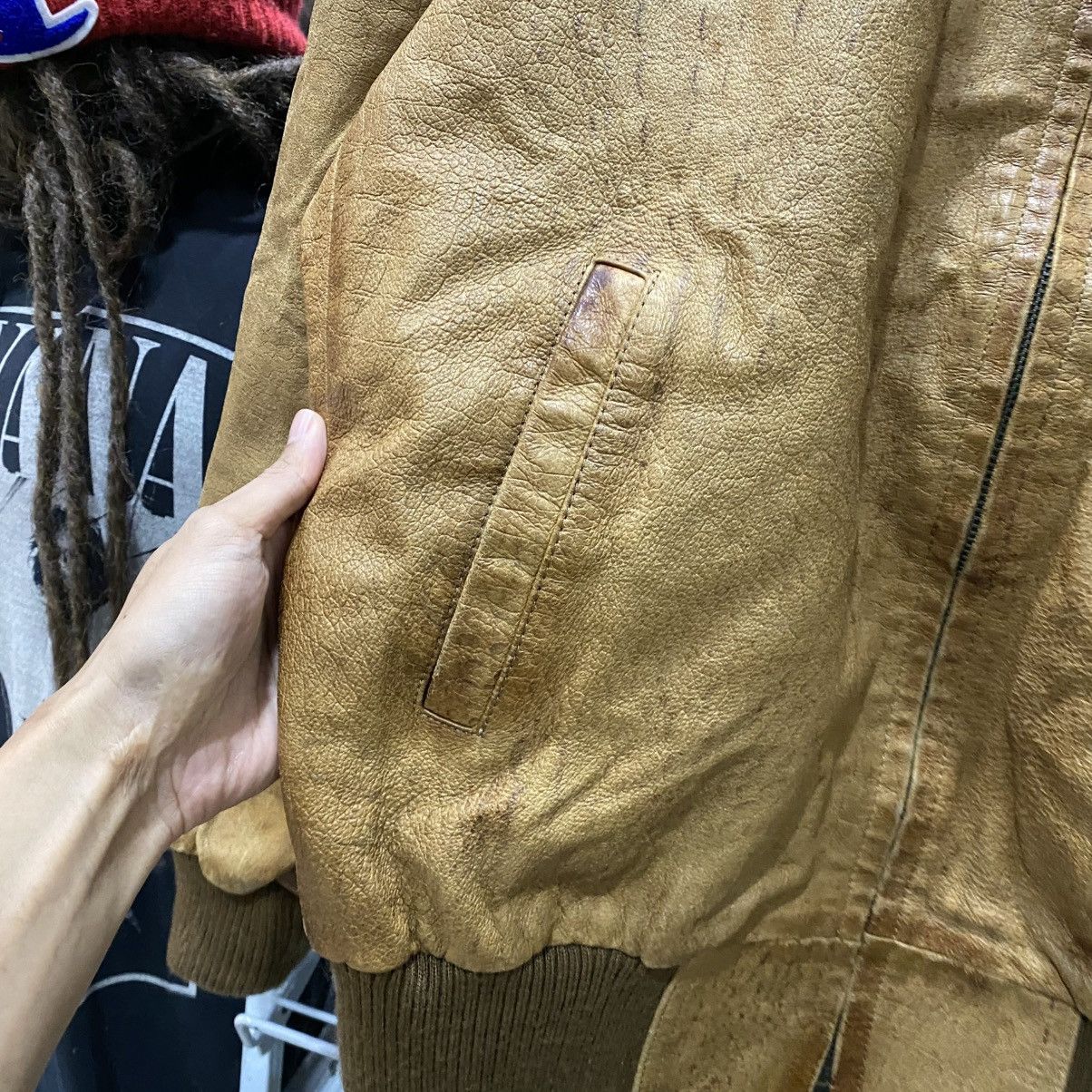 Vintage Vintage crocodile Italy style Leather Jacket Size US L / EU 52-54 / 3 - 9 Thumbnail