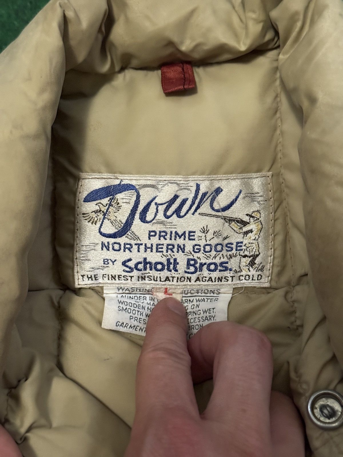 Schott Vintage 70s 80s Schott Bros Prime Northern Goose Down Vest Size US L / EU 52-54 / 3 - 2 Thumbnail