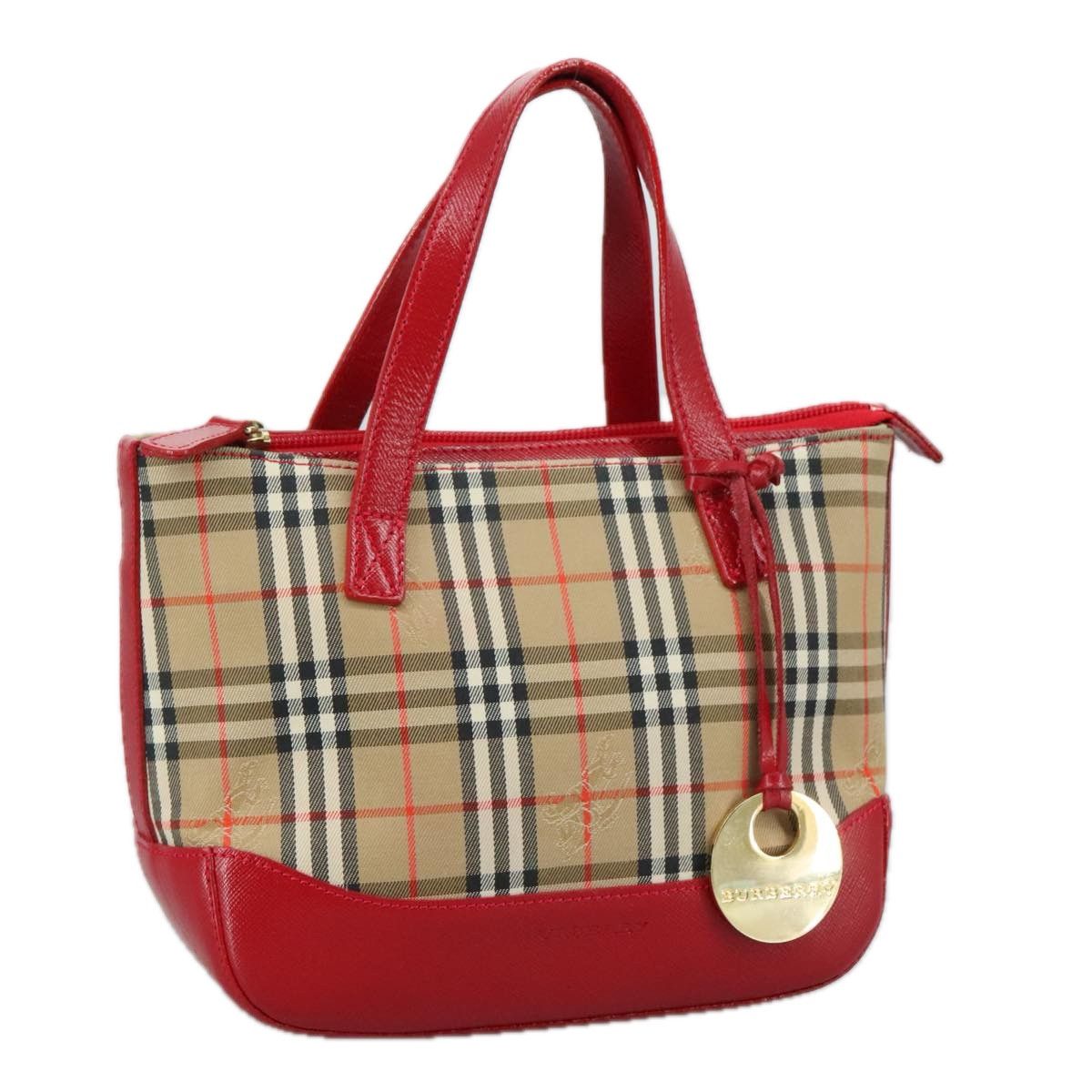 Burberry Nova Check Beige Canvas Handbag (Pre-Owned) Size ONE SIZE - 1 Thumbnail