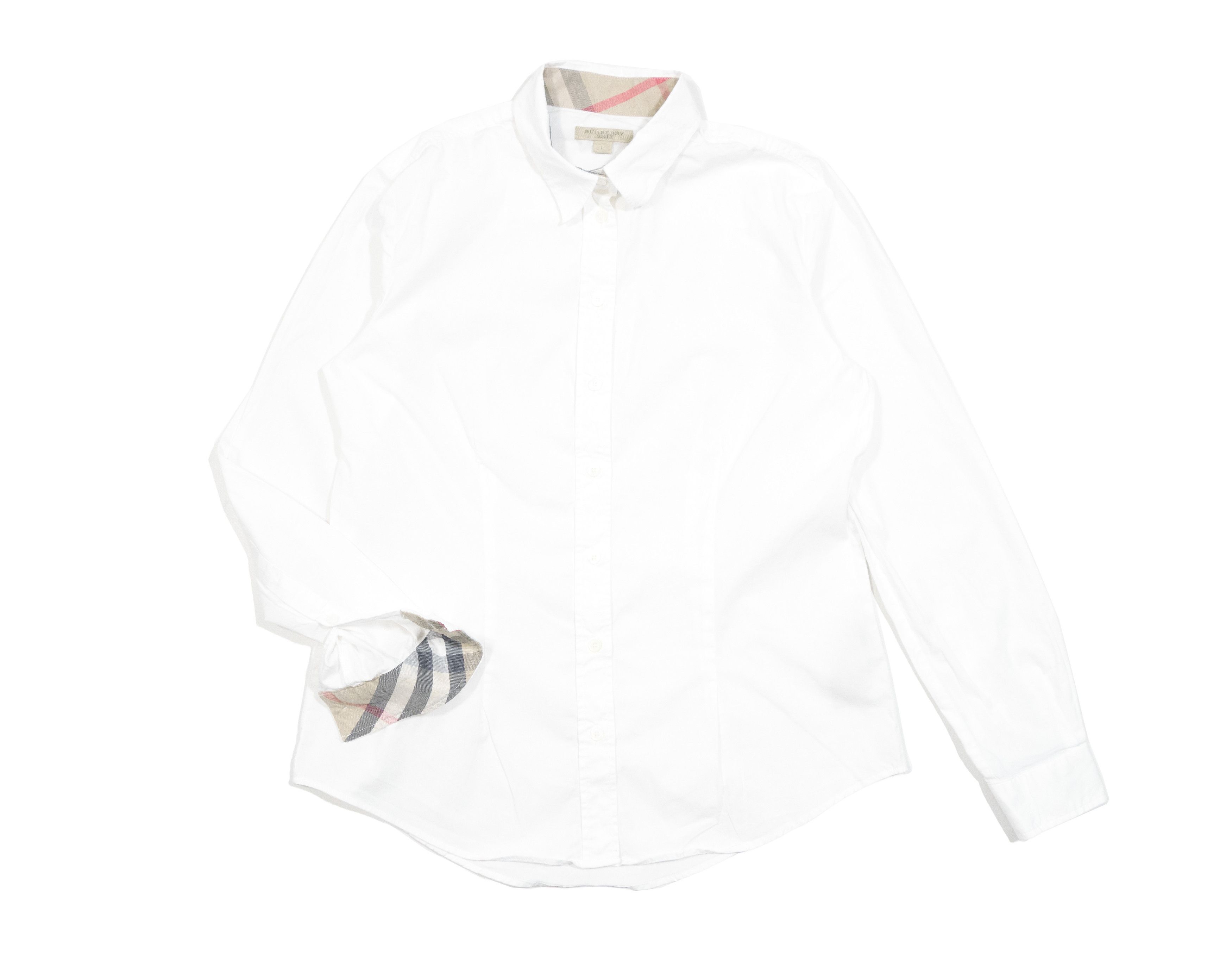 Burberry Brit Stretch Nova Check Details Shirt Size L / US 10 / IT 46 - 1 Thumbnail