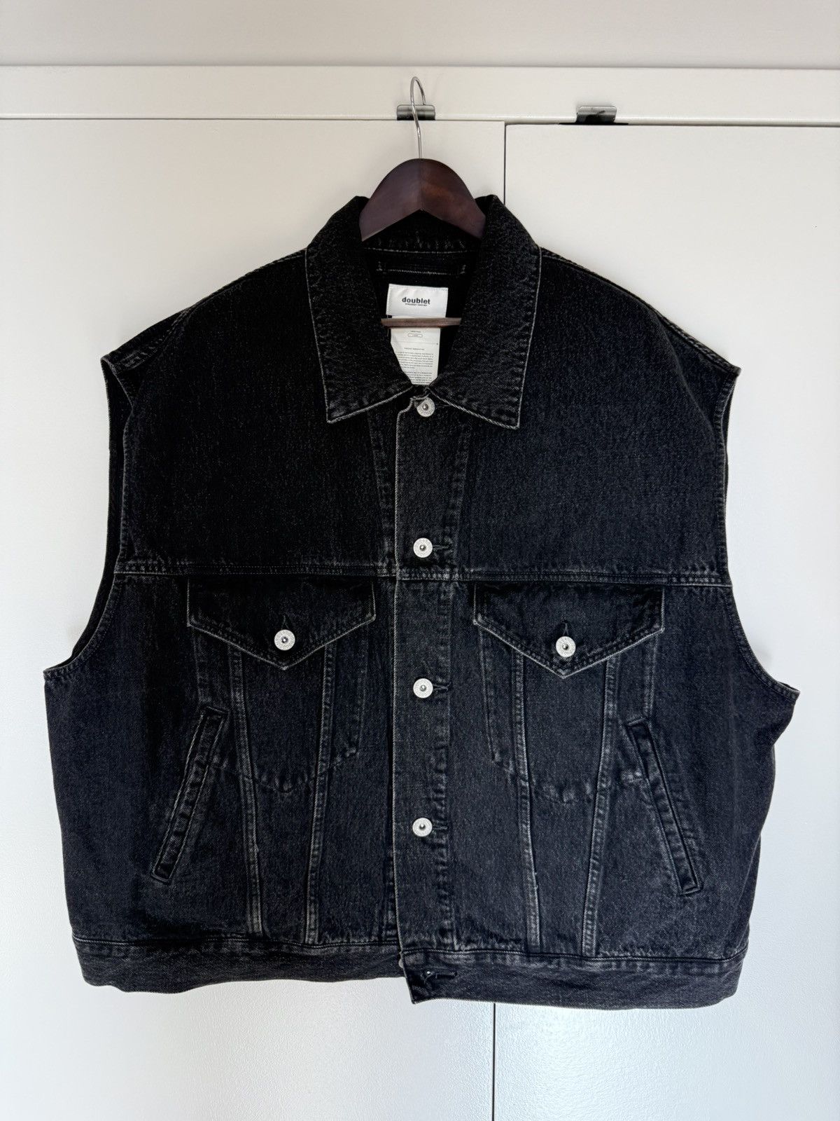 Doublet Doublet Black Denim Silk 3D Tiger Vest Size US L / EU 52-54 / 3 - 2 Thumbnail