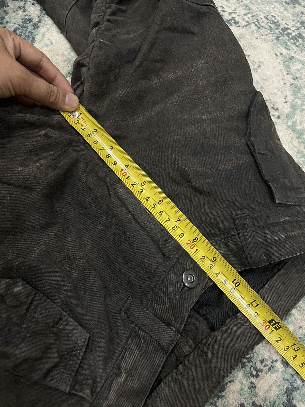Tornado Mart Tornado Mart Waxed Multipocket Coated Denim Pants Size US 30 / EU 46 - 12 Thumbnail