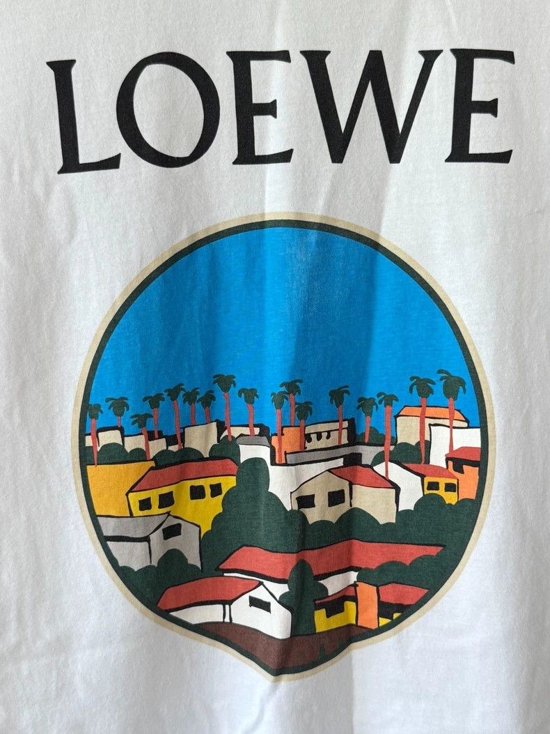 Loewe LOEWE White Short Sleeve T-Shirt with Round Neck and Front Size S / US 4 / IT 40 - 4 Thumbnail