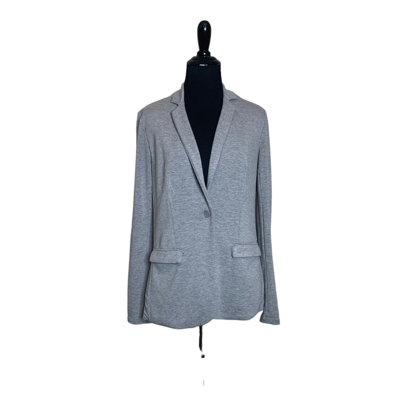 Magaschoni Magaschoni light gray one button blazer size Small Size S / US 4 / IT 40 - 1 Thumbnail