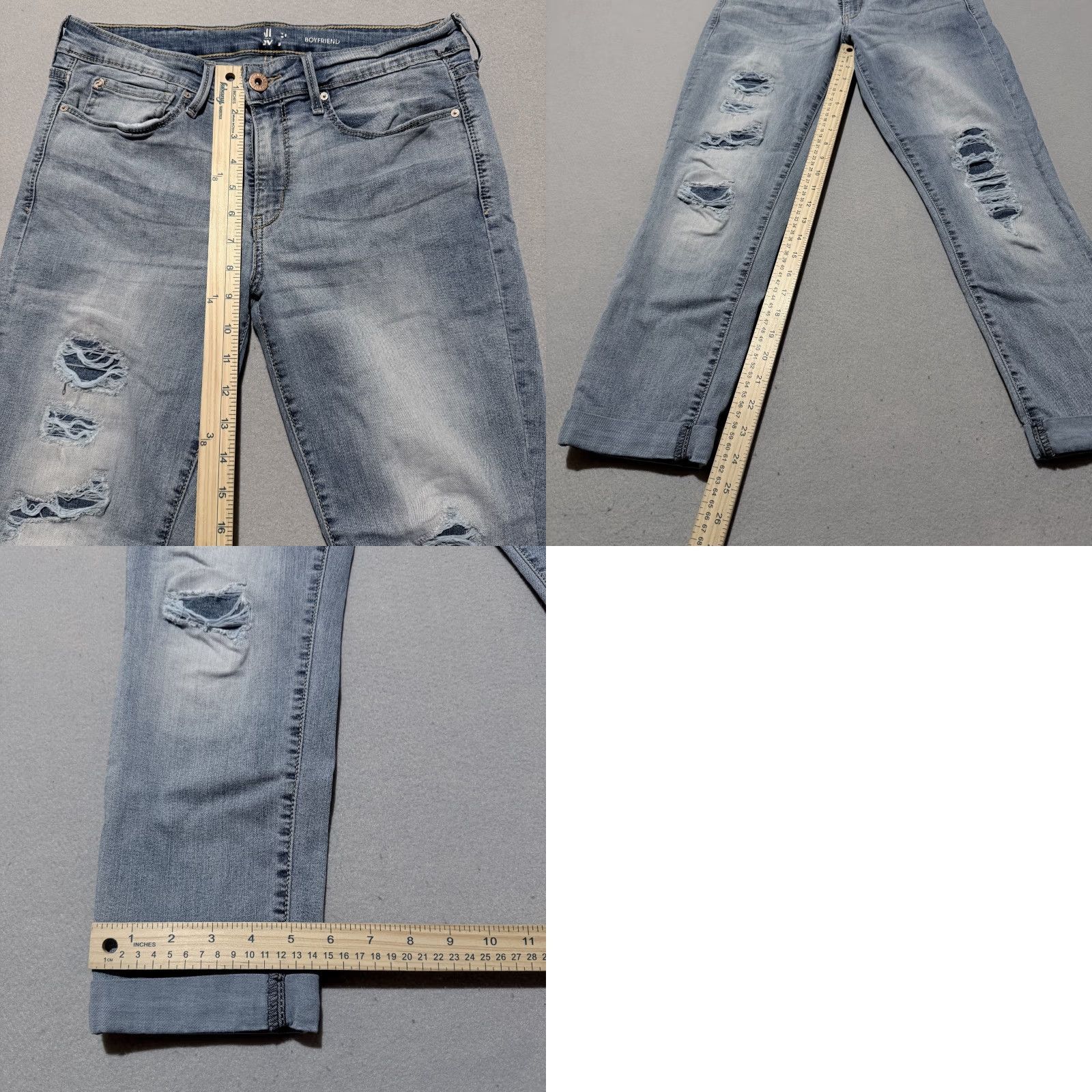 Denizen Denizen Jeans Women Blue Denim Distressed Cuffed Slim Straight - 11 Size 32" / US 10 / IT 46 - 9 Thumbnail