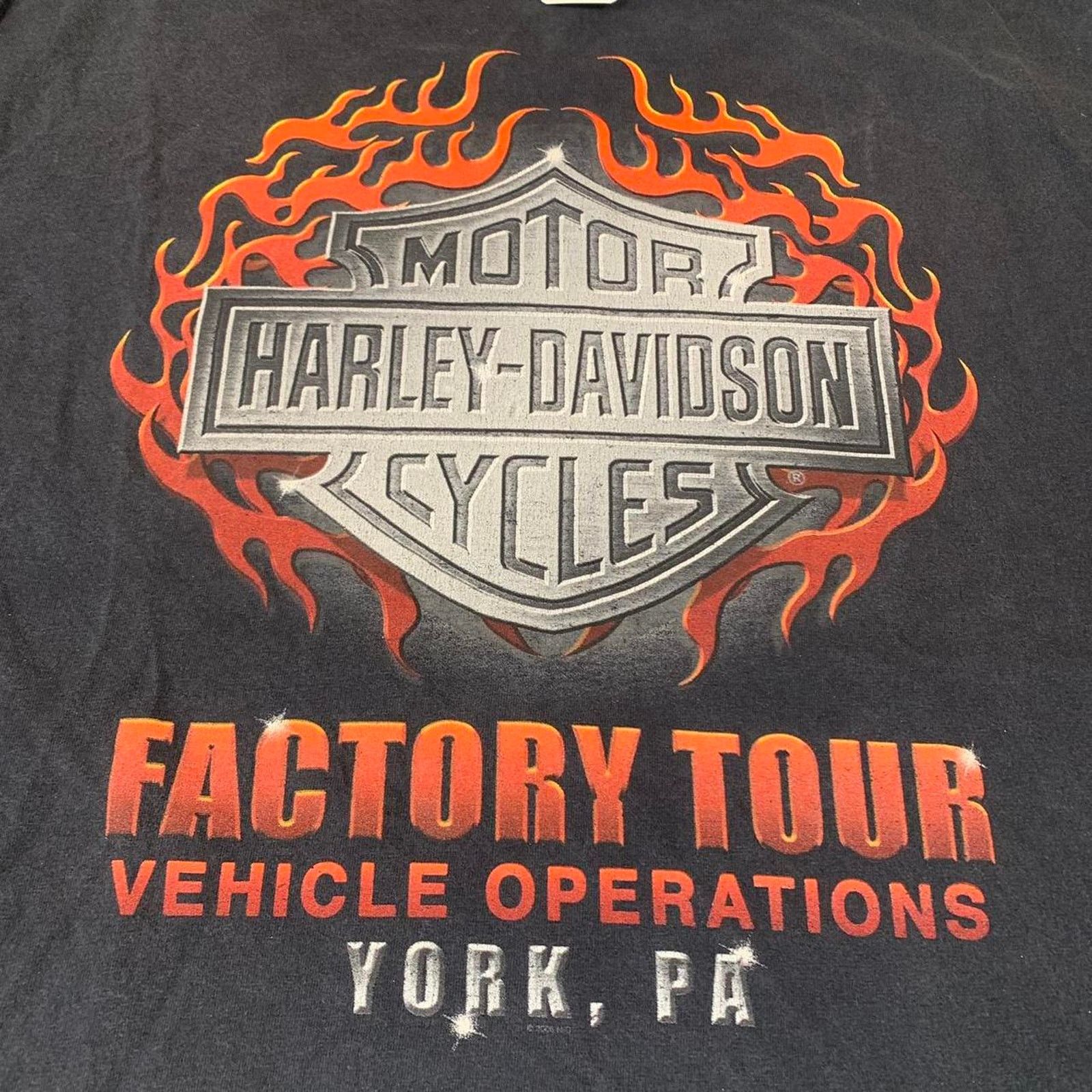 Harley Davidson Y2K Harley Davidson Flame long sleeve black T-shirt Size US XL / EU 56 / 4 - 5 Thumbnail