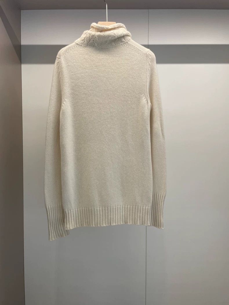 Loro Piana LORO PIANA Light beige goat cashmere high collar sweater Size XS / US 0-2 / IT 36-38 - 2 Thumbnail