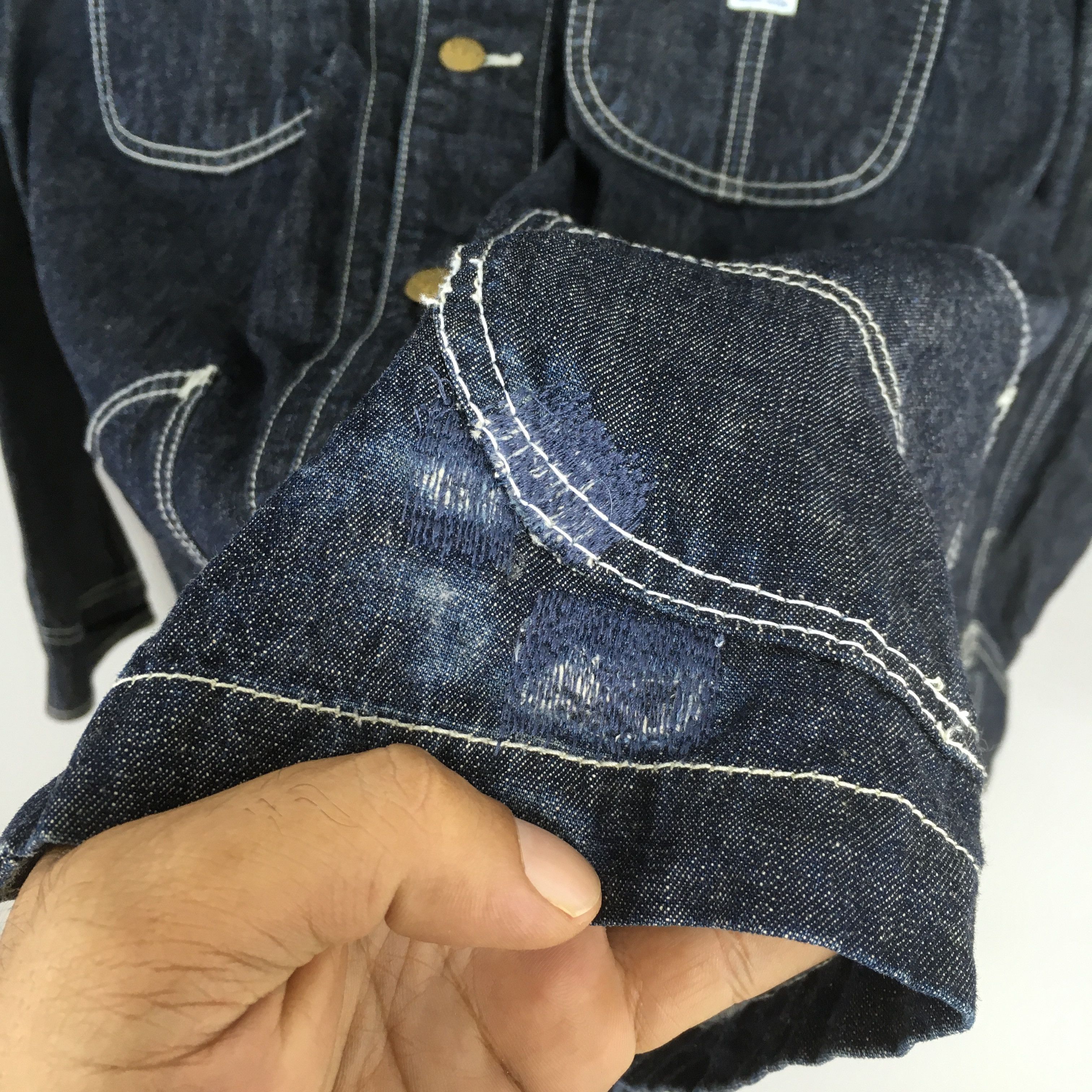 Lee Vintage 1990's Lee Sanforized Denim Worker Jacket Large Size US L / EU 52-54 / 3 - 4 Thumbnail