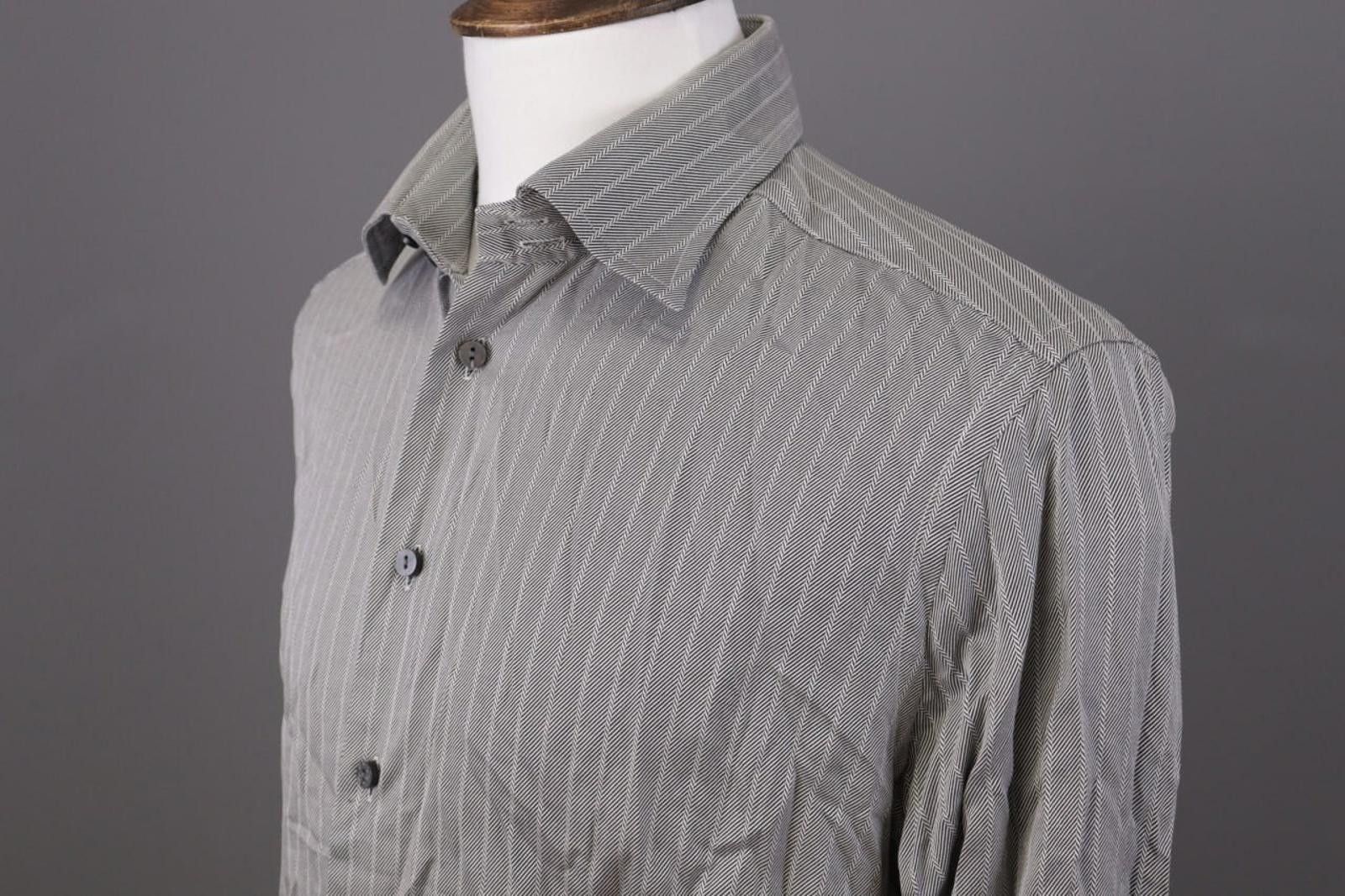 Eton Vintage Eton Gray Striped Long Sleeve Button Down Shirt Size US M / EU 48-50 / 2 - 7 Thumbnail