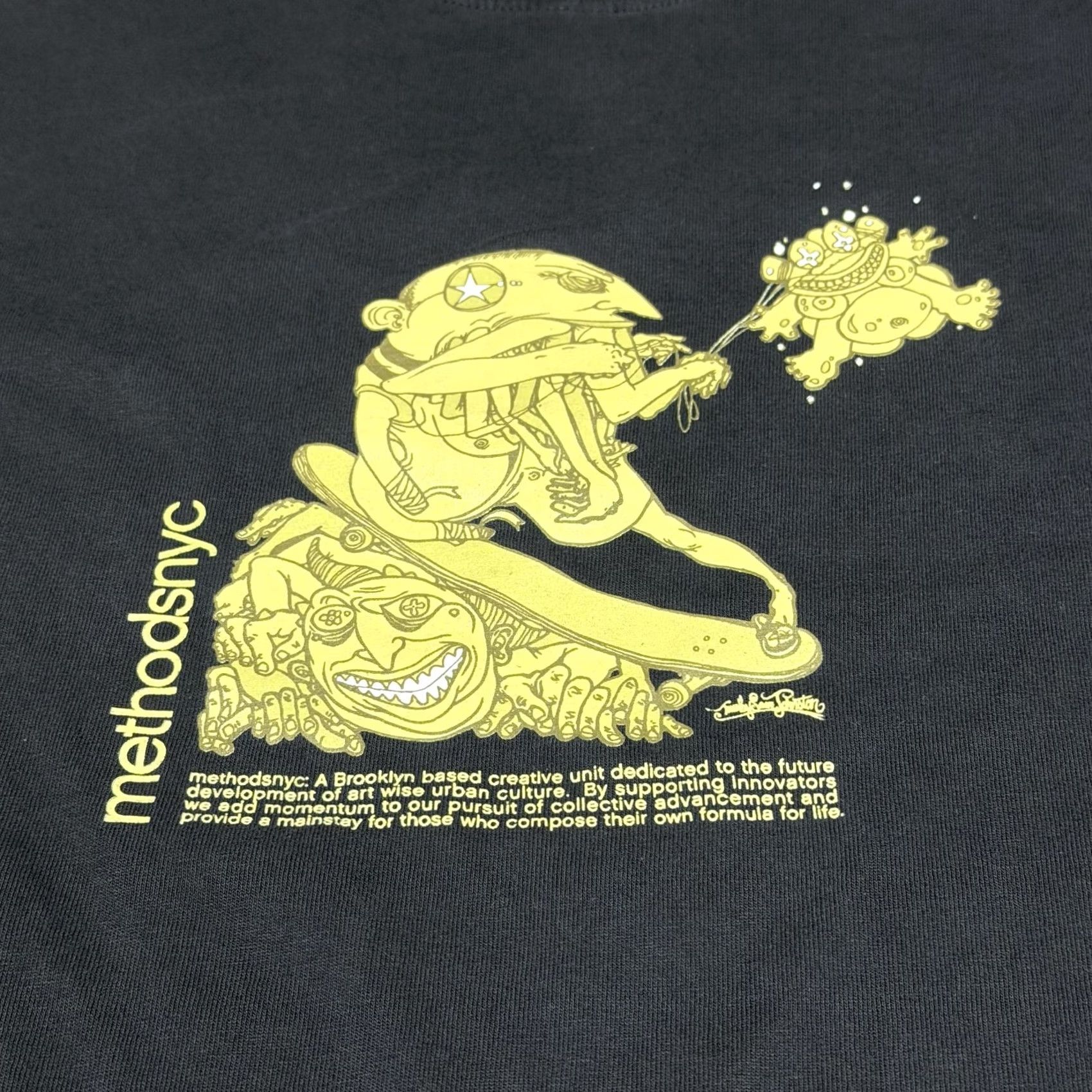 Vintage methodsnyc Shirt Mens XL Black Brooklyn Graphic Streetwear Urban Skate Tee Size US XL / EU 56 / 4 - 2 Thumbnail