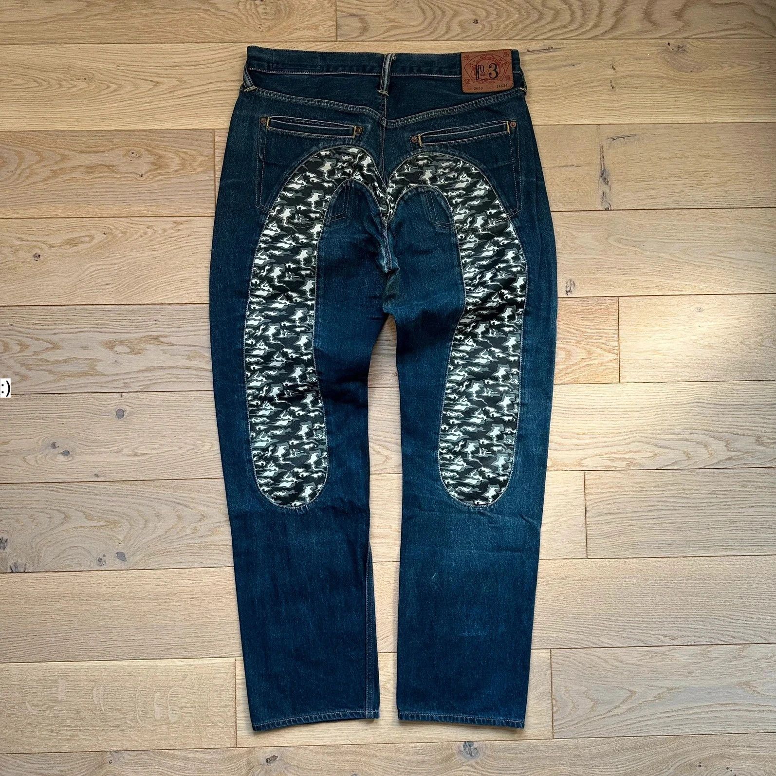 Jeans White Evisu | Grailed