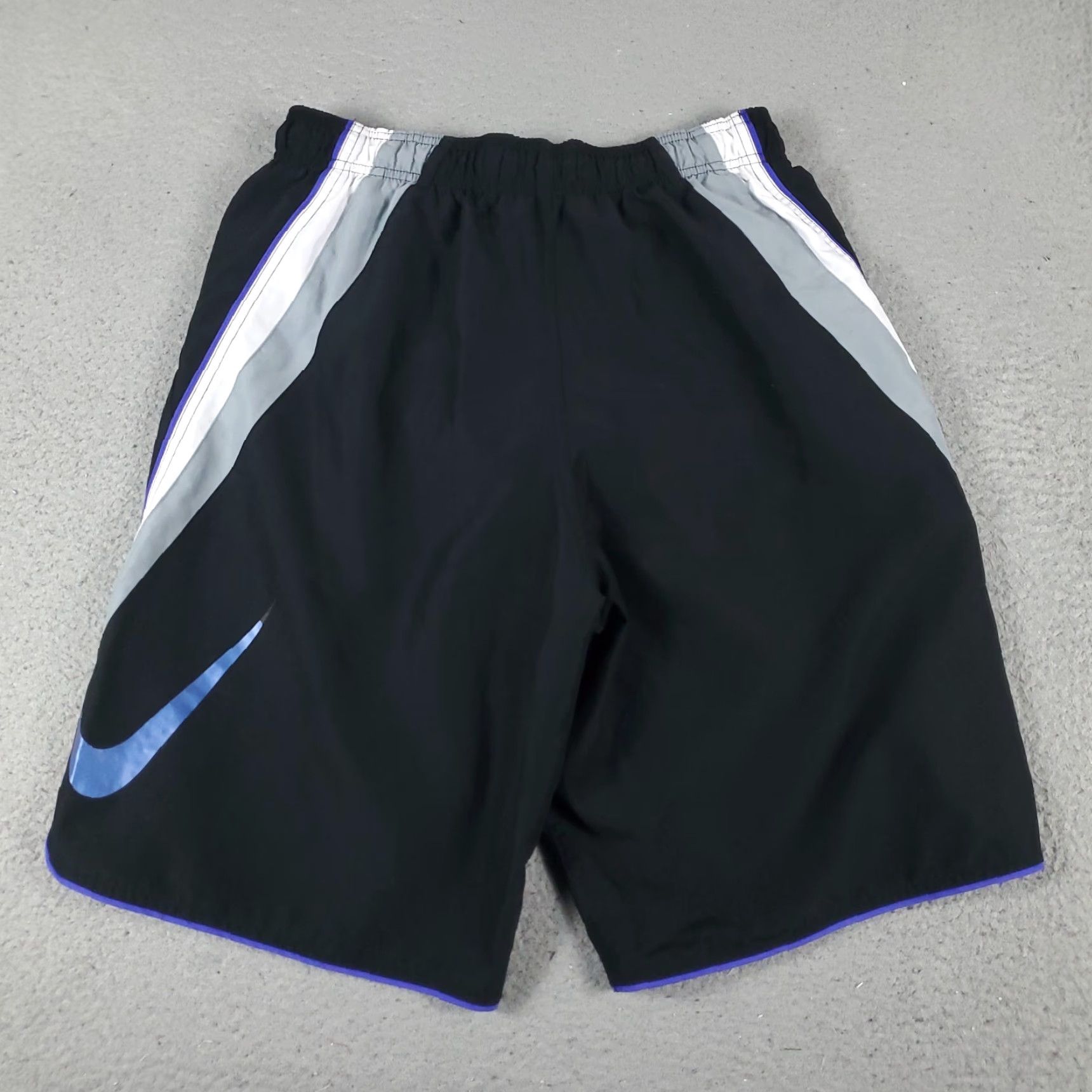 Nike Nike Shorts Mens Medium Black Swoosh Lace Tie Beach Board Swim Trunks Comfort Back Pocket Breathable Drawstring Pockets Men's Bottom Size US 31 - 6 Thumbnail