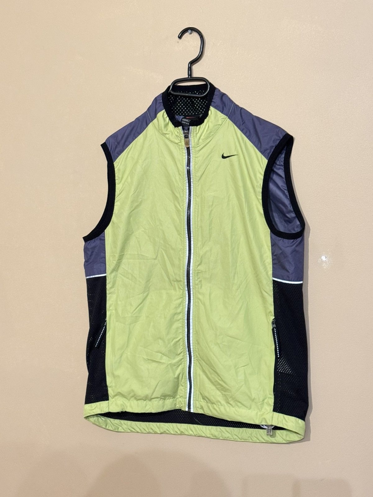 Nike × Vintage Vintage 90s Vest Nike Light Exercise Hiking Running Zip Up Size US M / EU 48-50 / 2 - 2 Thumbnail