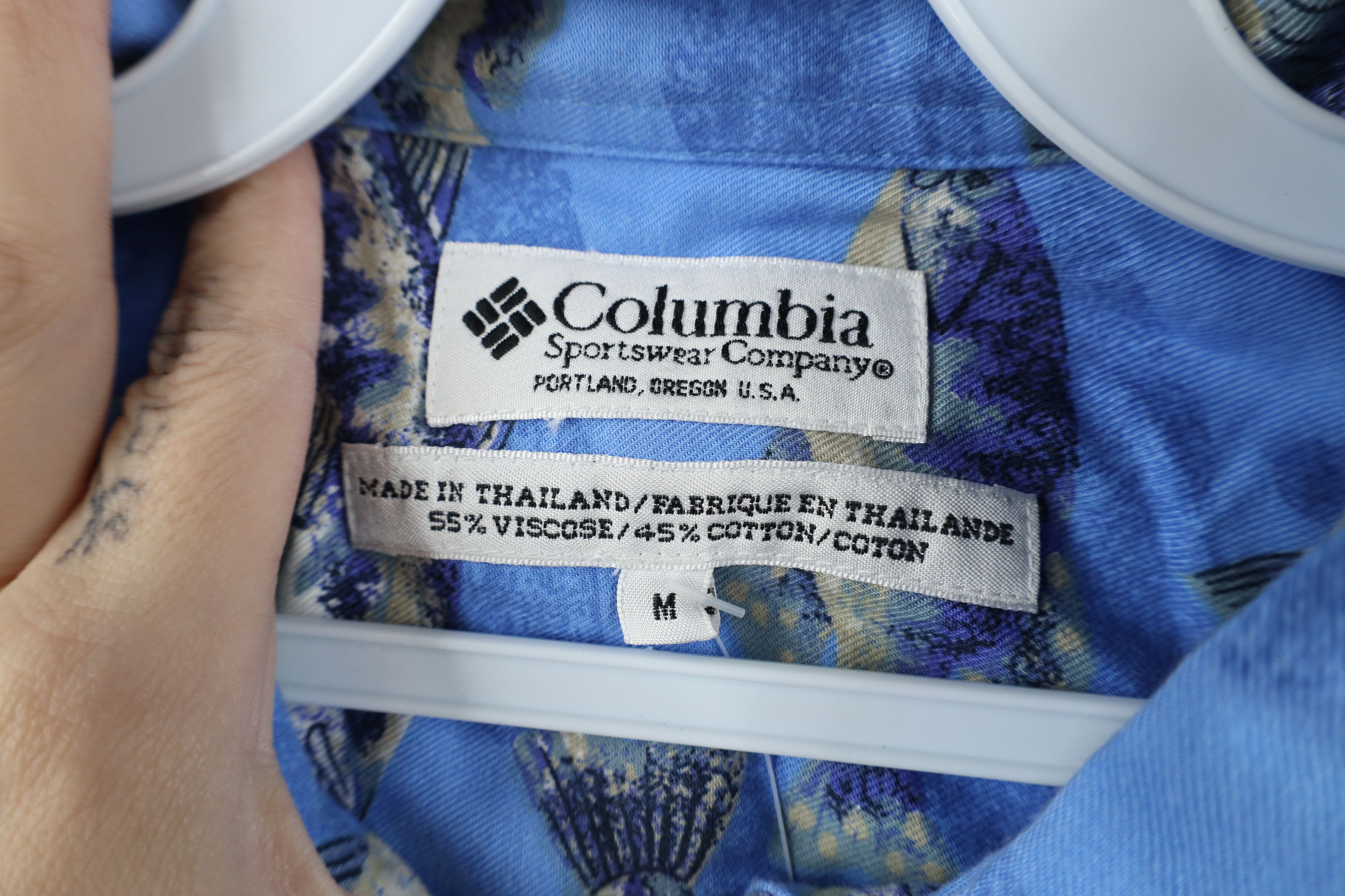 Columbia Deadstock Vintage 90s Columbia All Over Print Button Shirt Size US M / EU 48-50 / 2 - 8 Thumbnail
