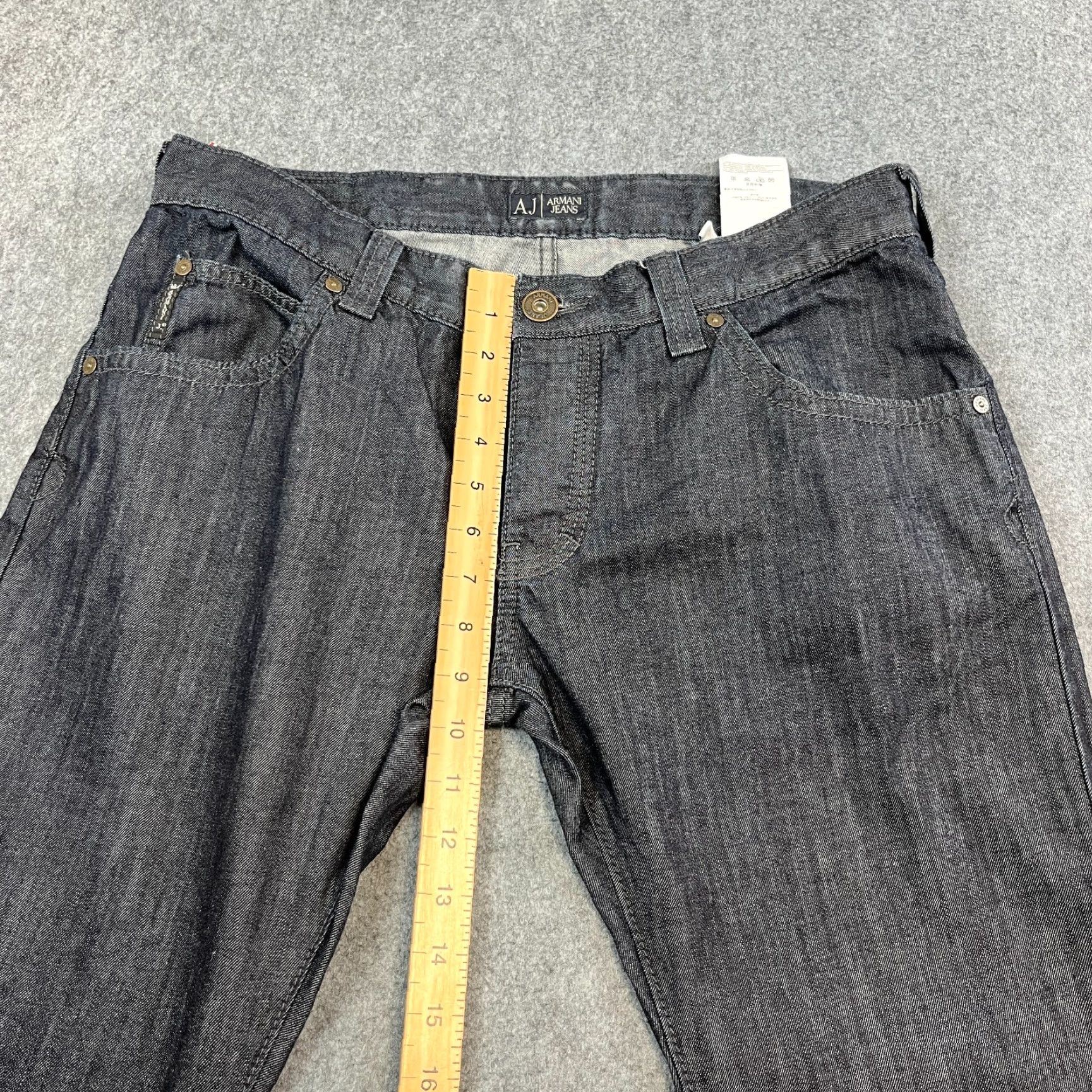 Vintage Armani Jeans Jeans Regular Straight 34 Dark Wash Blue Indigo 100% Cotton GA Mens 34 Blue Size US 34 / EU 50 - 5 Thumbnail