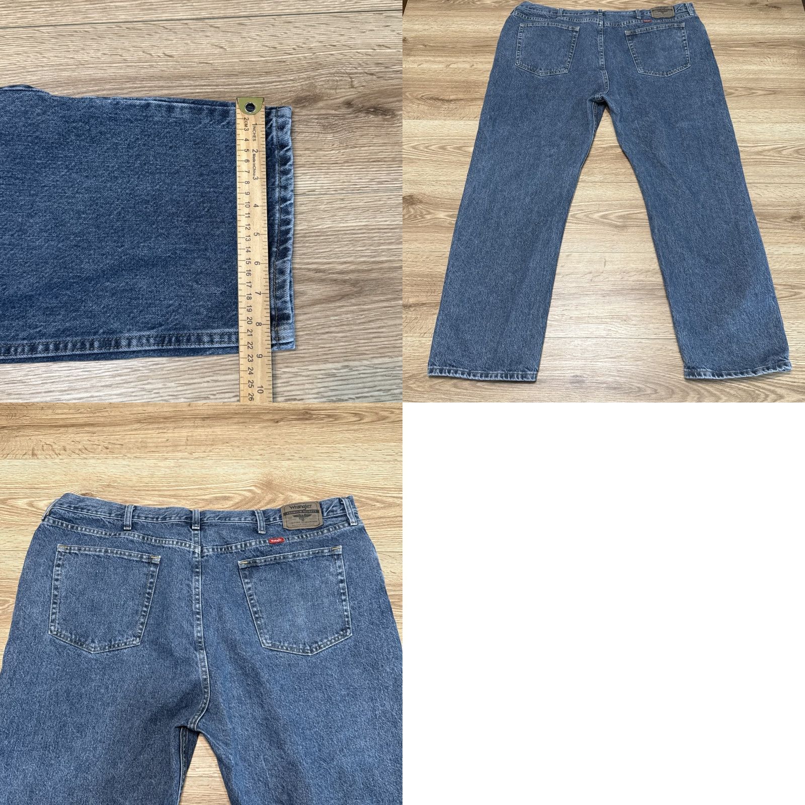 Wrangler VINTAGE Wrangler Jeans Men's Medium Wash Straight Fit High Rise 48 x 30 Pants Size US 32 / EU 48 - 8 Thumbnail