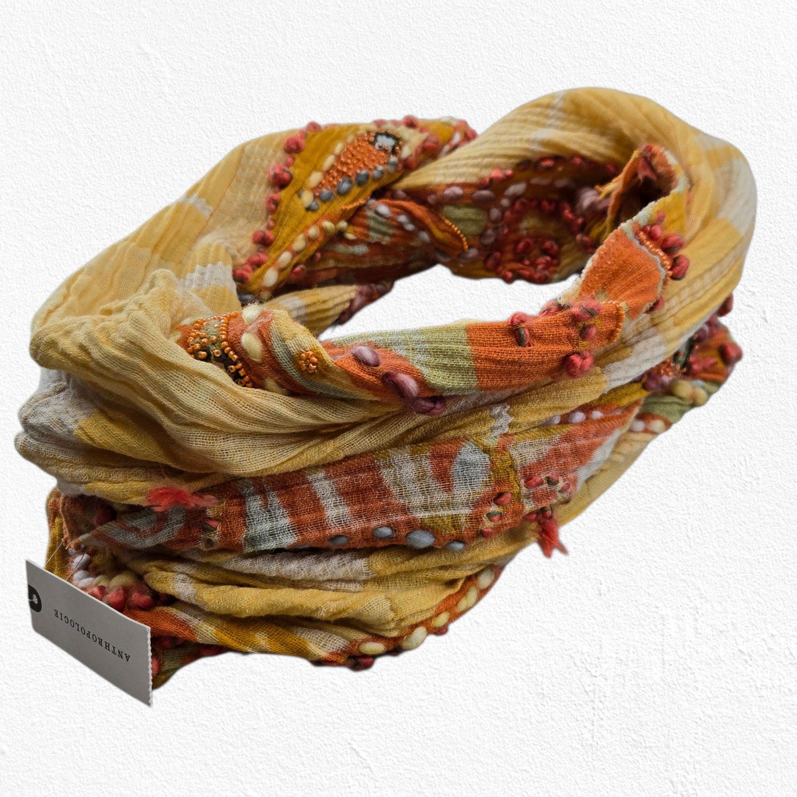 Anthropologie Anthropologie Embellished Paisley Infinity Scarf (NWT) Size ONE SIZE - 8 Thumbnail