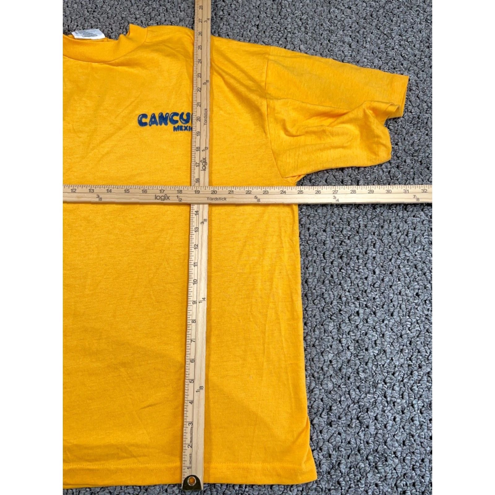 Vintage VINTAGE Cancun Mexico T-Shirt Adult One Size (2XL) Gold Yellow Single Stitch Y2K Size US XXL / EU 58 / 5 - 5 Thumbnail