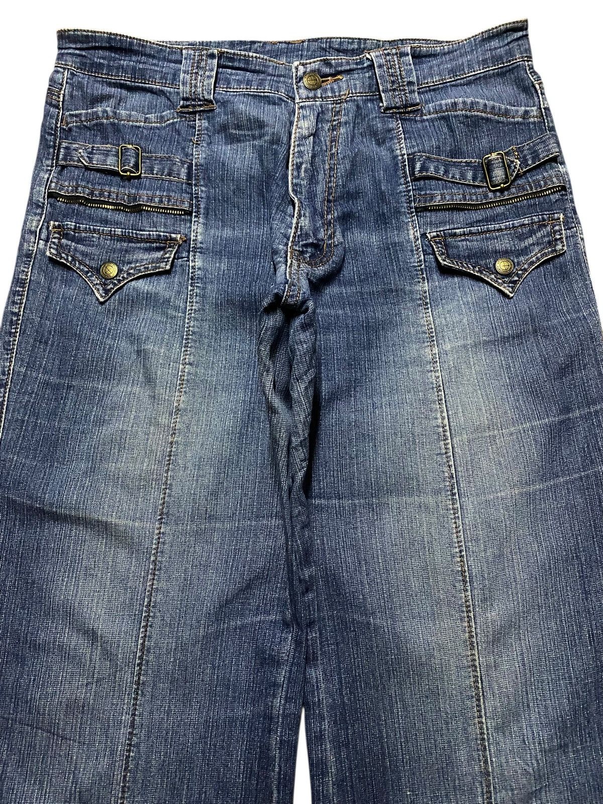 Japanese Brand Japanese Brand Advantage Blue Wash Baggy Jeans Size US 33 - 3 Thumbnail