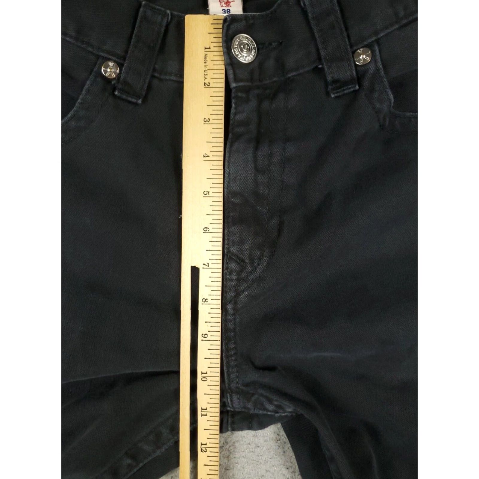 True Religion True Religion Mens Black Skinny Fit 38x32 Jeans Cotton Denim Pants 5-Pocket Size US 38 / EU 54 - 3 Thumbnail
