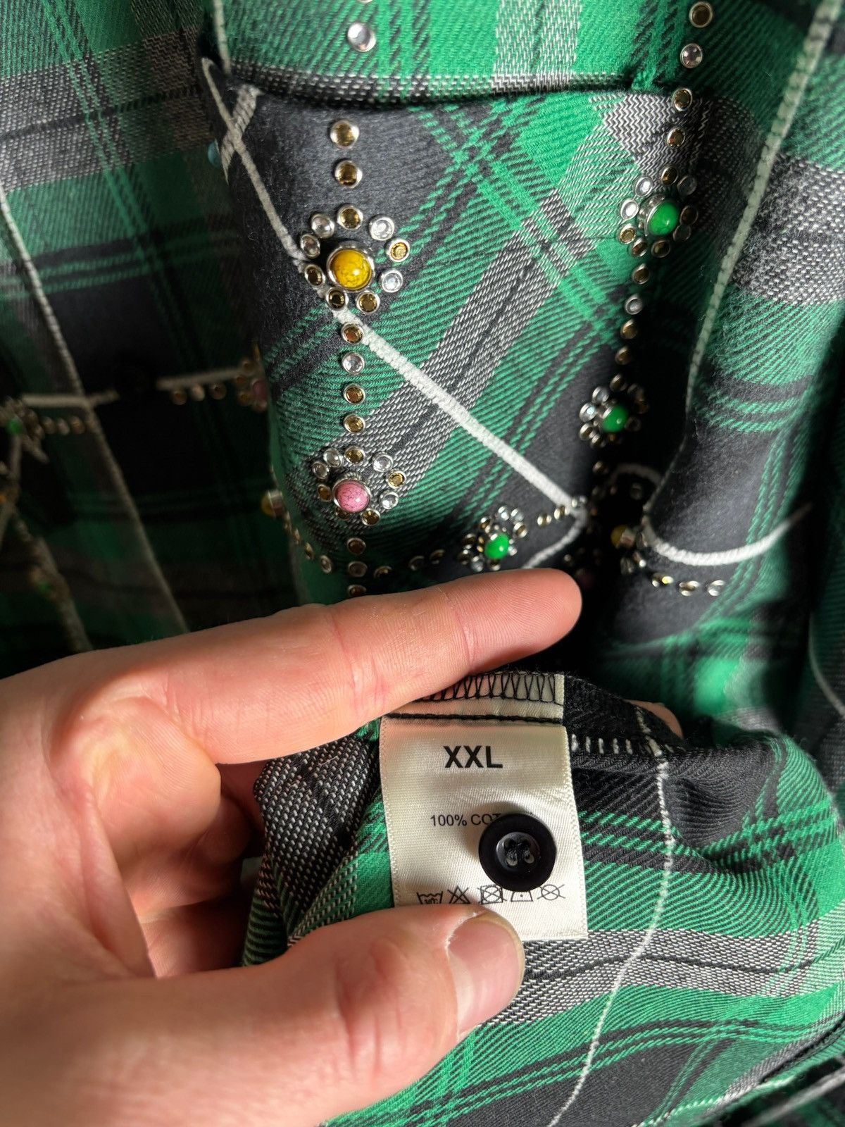 Vale Vale Forever Grinch Gems Flannel ‘Green’ Size US XXL / EU 58 / 5 - 5 Thumbnail