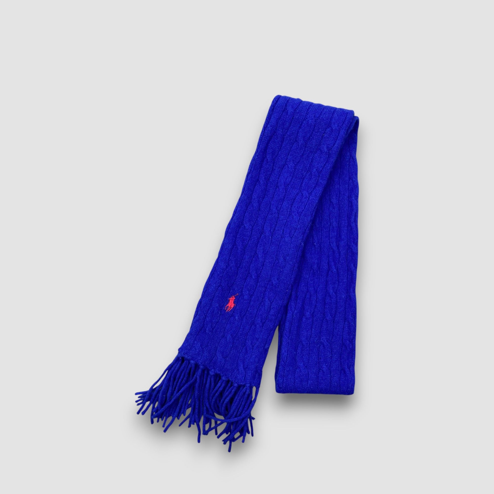 Polo Ralph Lauren Vintage Polo Ralph Lauren Scarf Aran Isle Ribbed Knit Scarve Size ONE SIZE - 1 Thumbnail