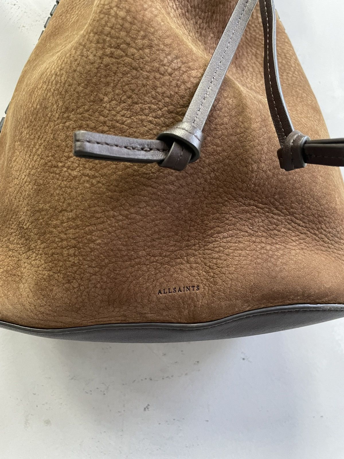 Allsaints Allsaints brown leather bucket bag vintage kmrii style Size ONE SIZE - 4 Thumbnail