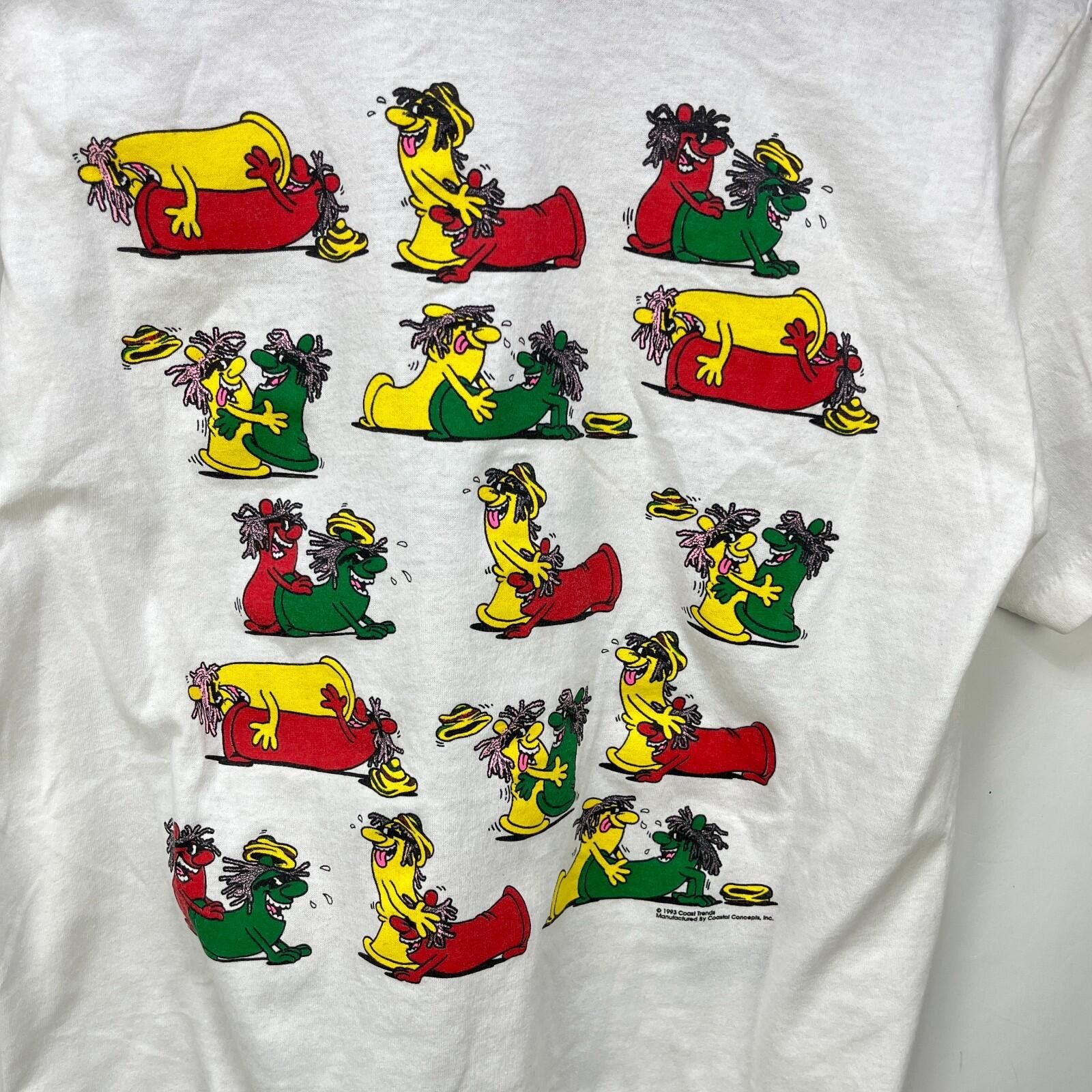 Vintage Vintage 1993 Sex Rasta Condoms Novelty T Shirt Comedy L Size US L / EU 52-54 / 3 - 8 Thumbnail