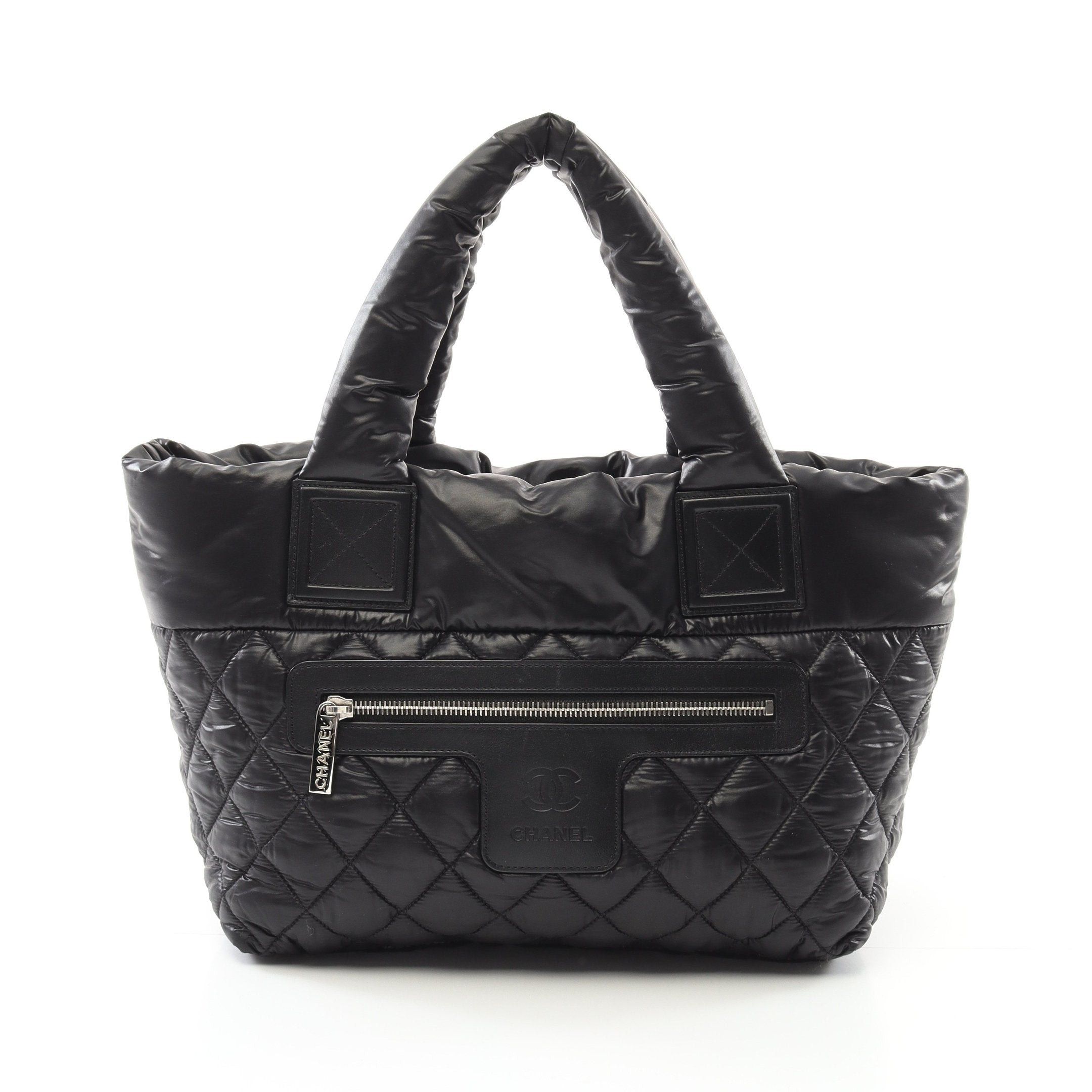Chanel Chanel Coco Coon Small Handbag Tote Bag Nylon Black Bordeaux Silver Hardware Reversible Size ONE SIZE - 1 Thumbnail