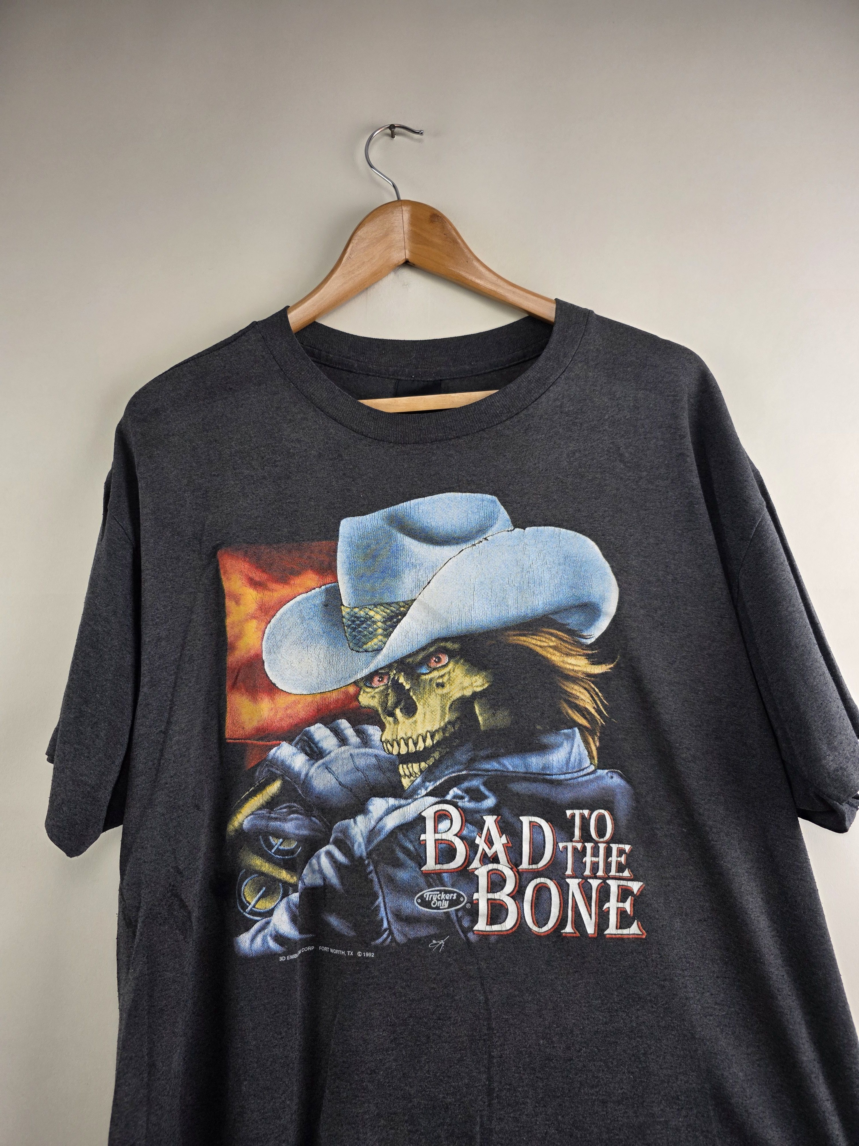 Harley Davidson × Vintage 1991 Bad to the bone Truckers only 3D Emblem Size US XL / EU 56 / 4 - 2 Thumbnail